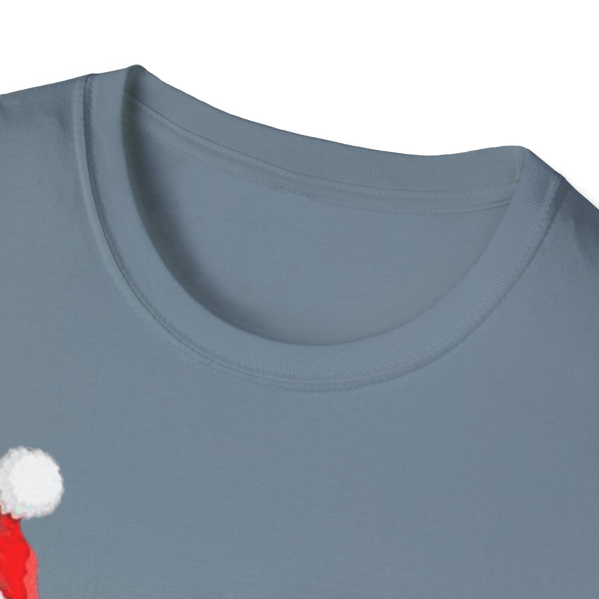 Christmas Santa and Reindeer Unisex Softstyle T-Shirt