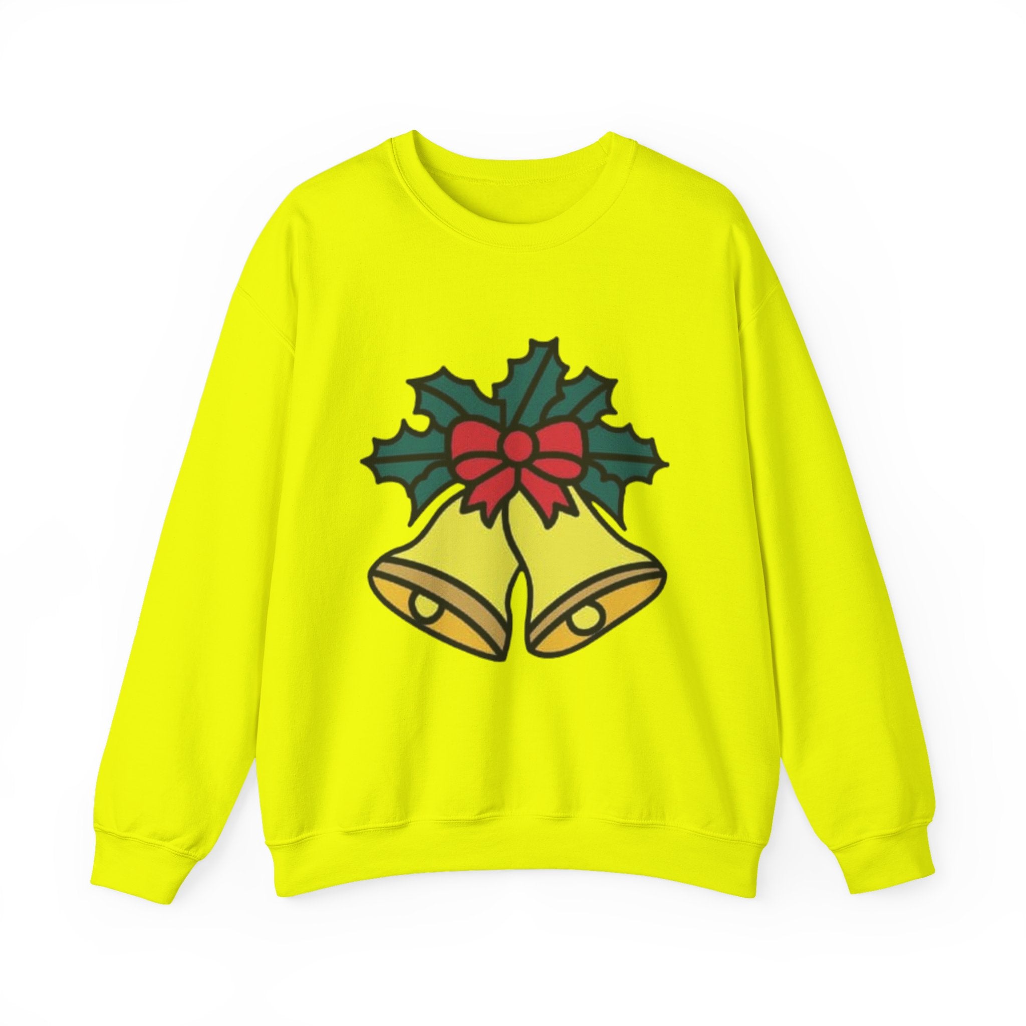 Festive Holiday Bells & Holly Unisex Heavy Blend™ Crewneck Sweatshirt