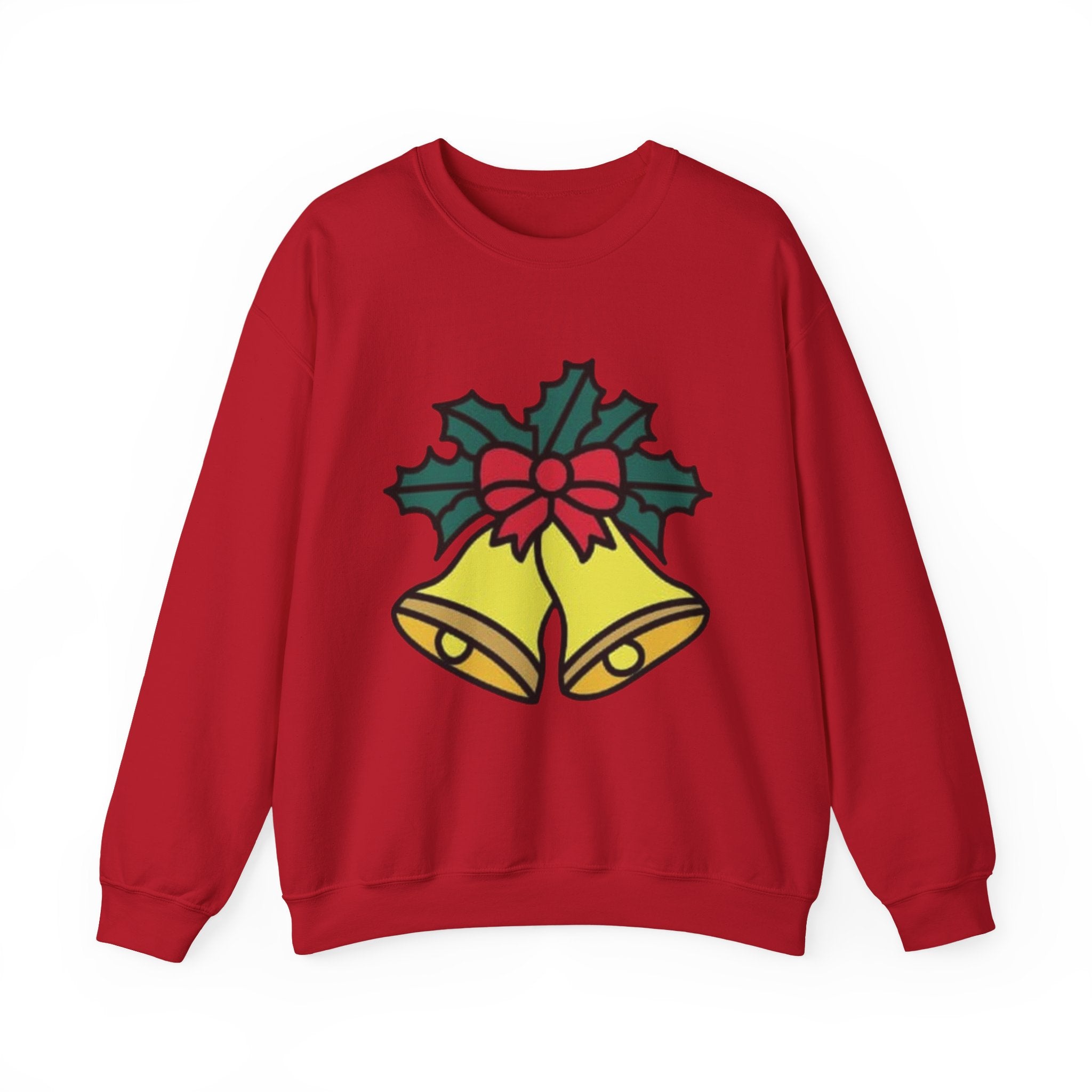 Festive Holiday Bells & Holly Unisex Heavy Blend™ Crewneck Sweatshirt