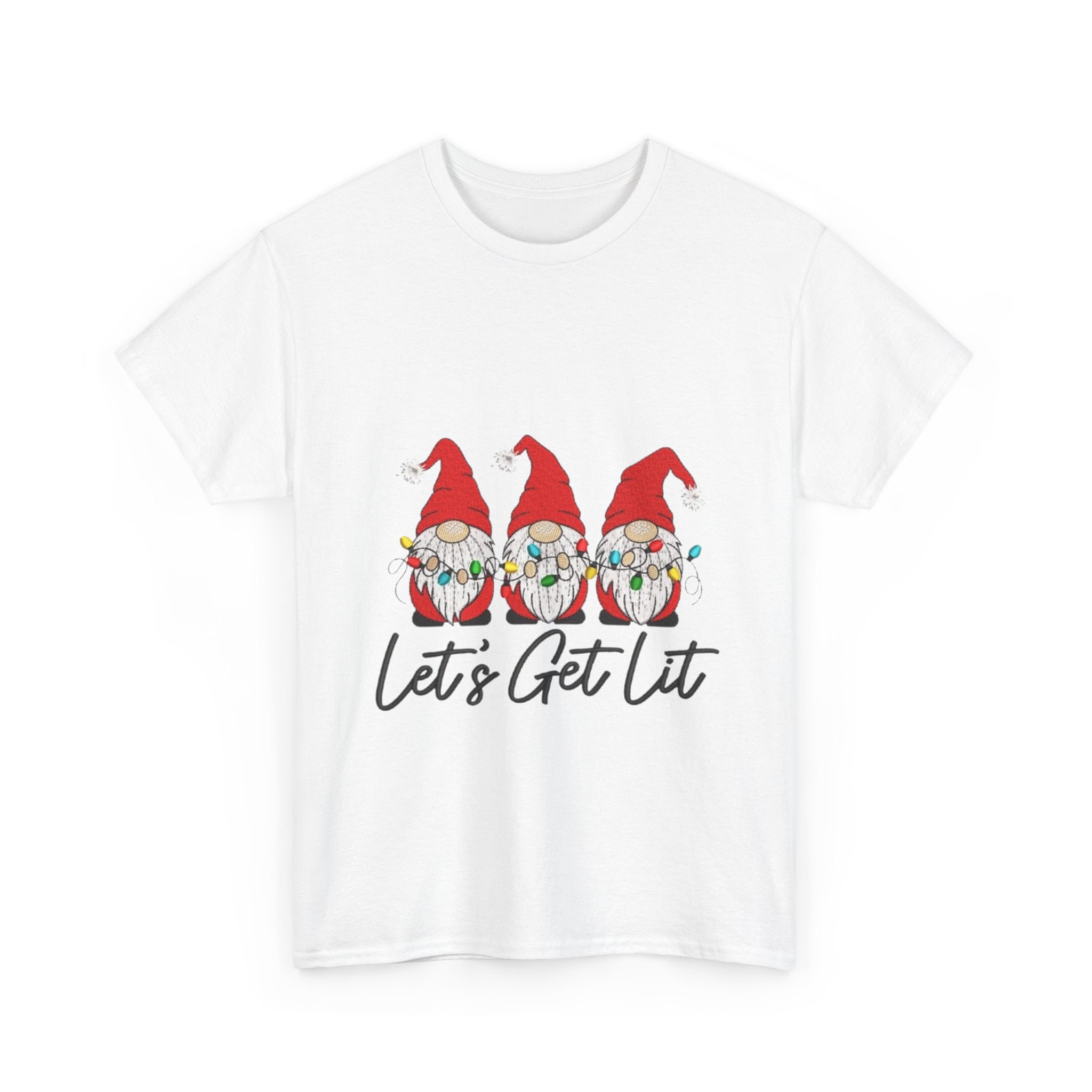 Let's Get Lit Gnome Unisex Heavy Cotton T-Shirt