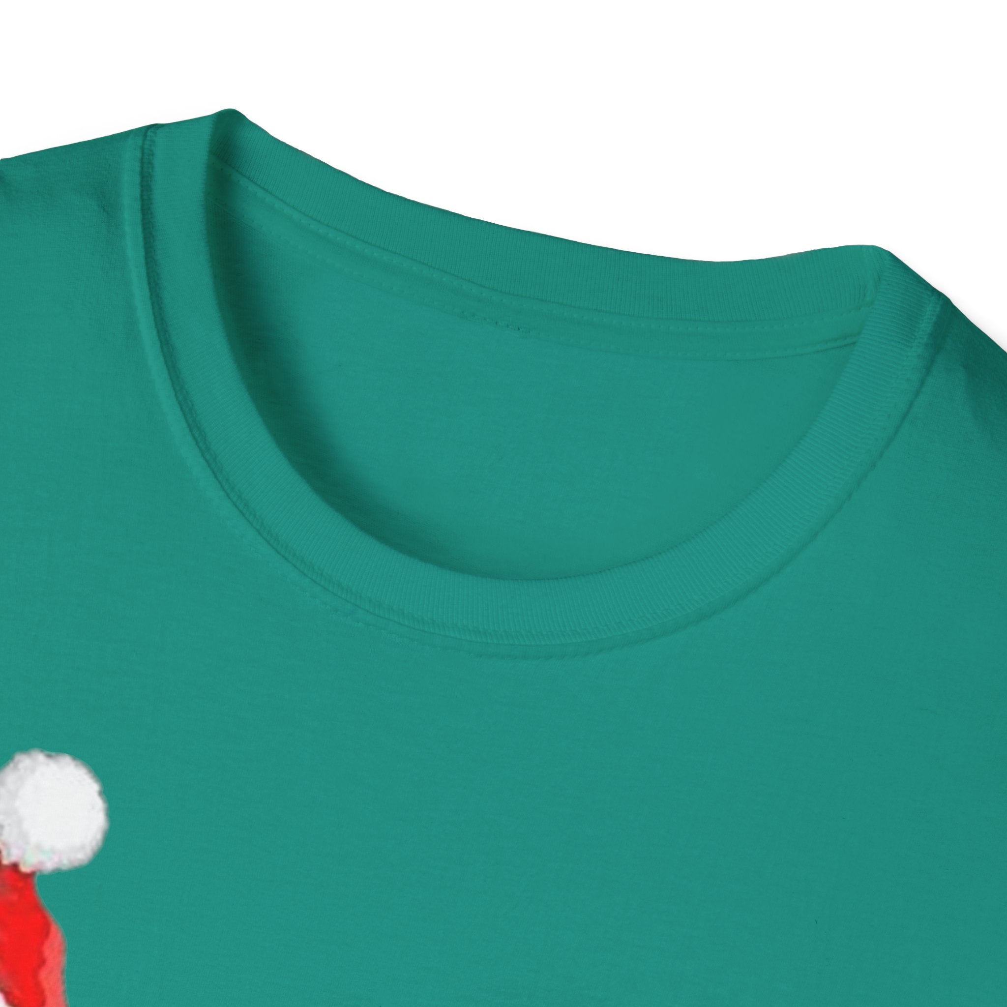 Christmas Santa and Reindeer Unisex Softstyle T-Shirt
