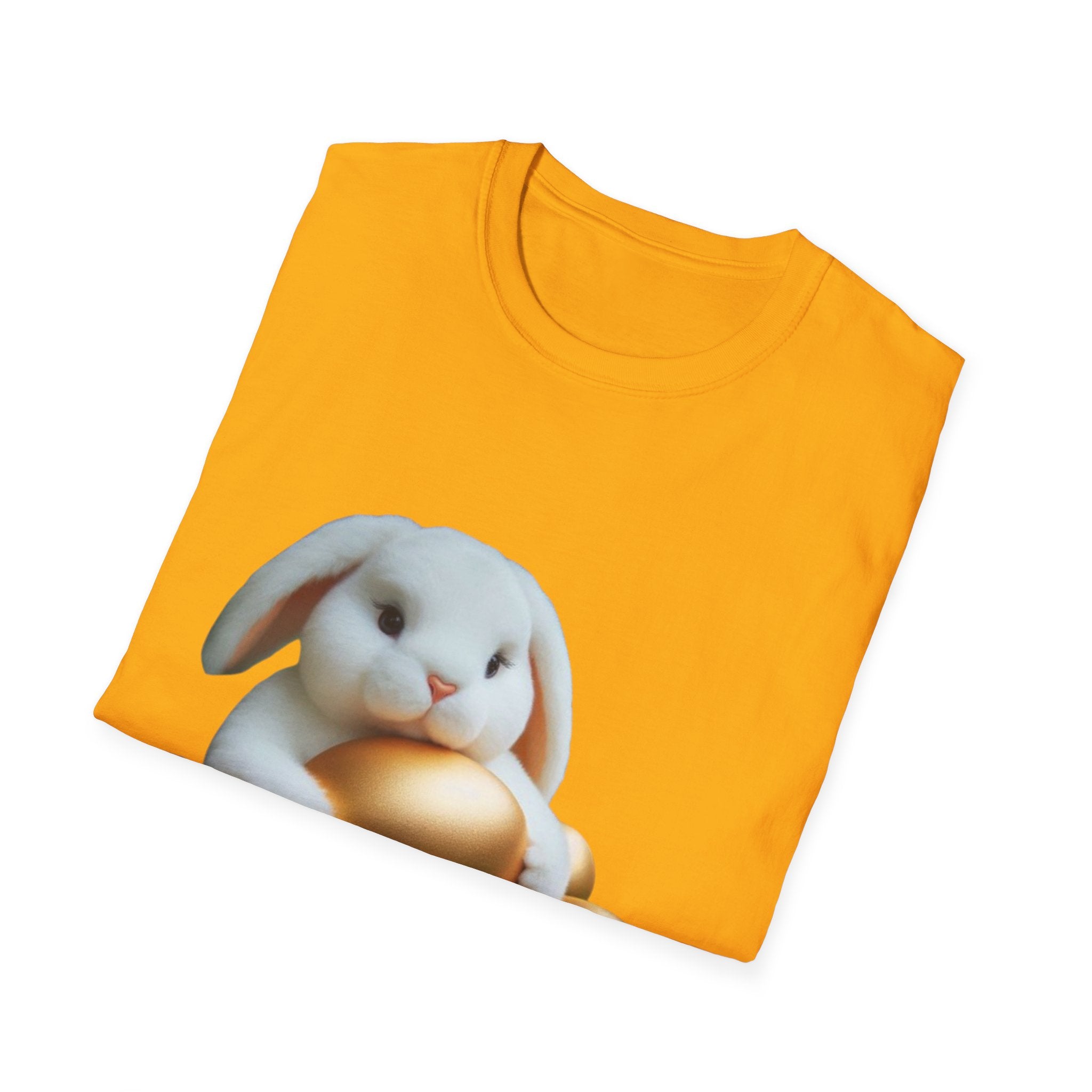 Easter Bunny And His Golden Eggs Unisex Softstyle T-Shirt