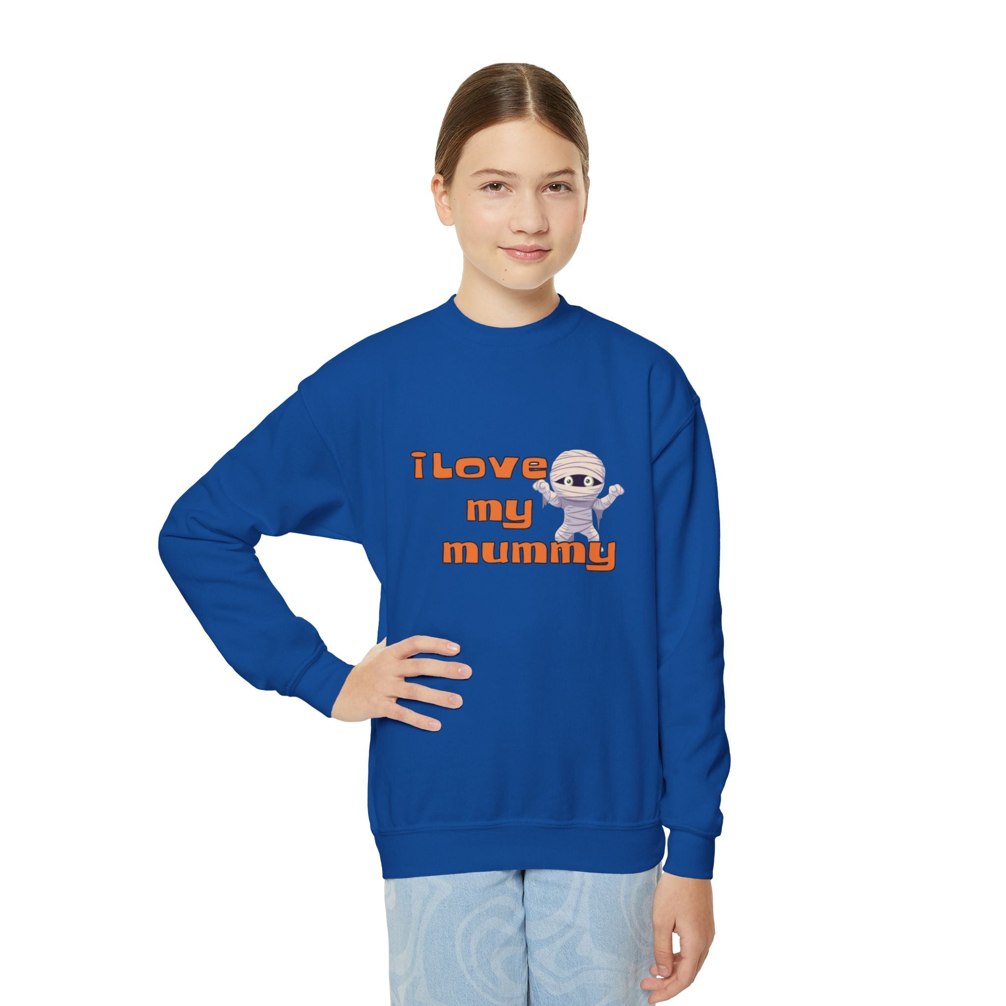 I Love My Mummy Youth Crewneck Sweatshirt