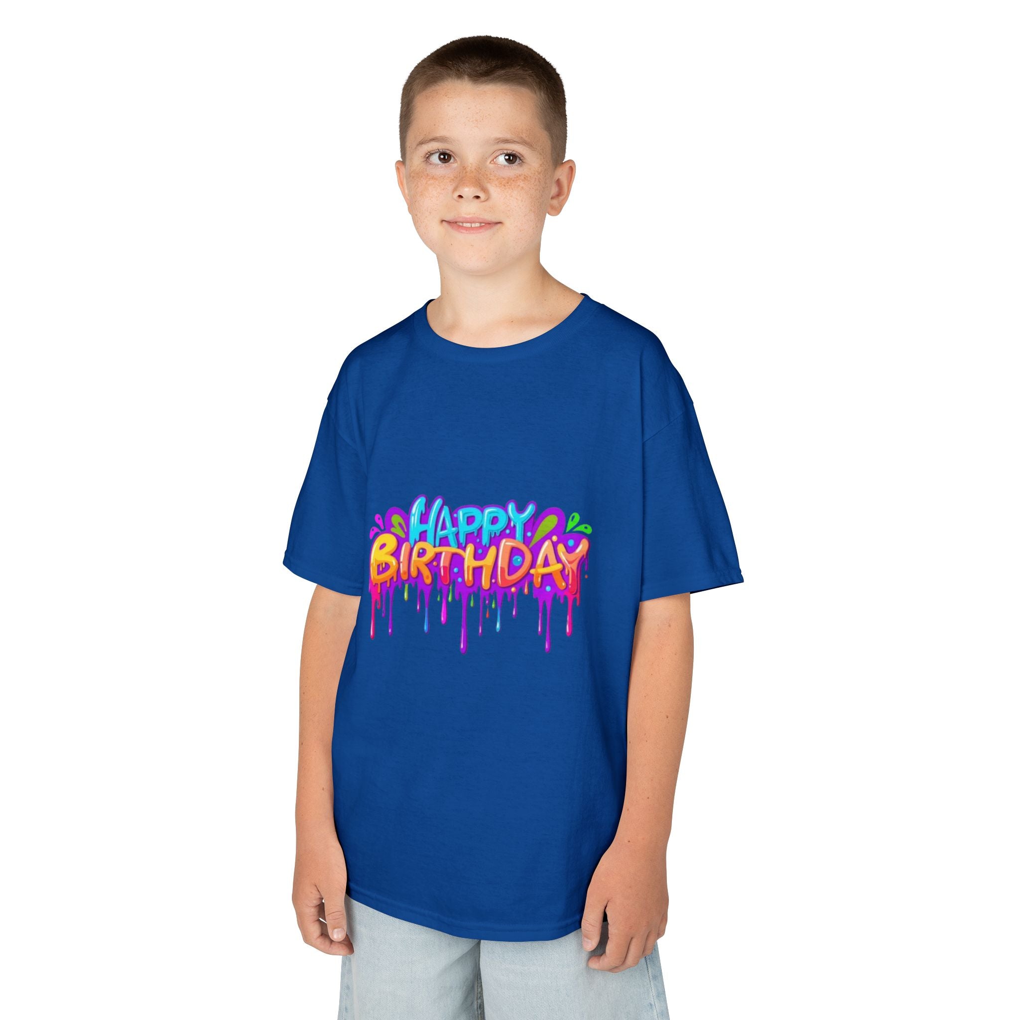 Happy Birthday Kids Heavy Cotton™ Short Sleeve T-Shirt Personalize It!