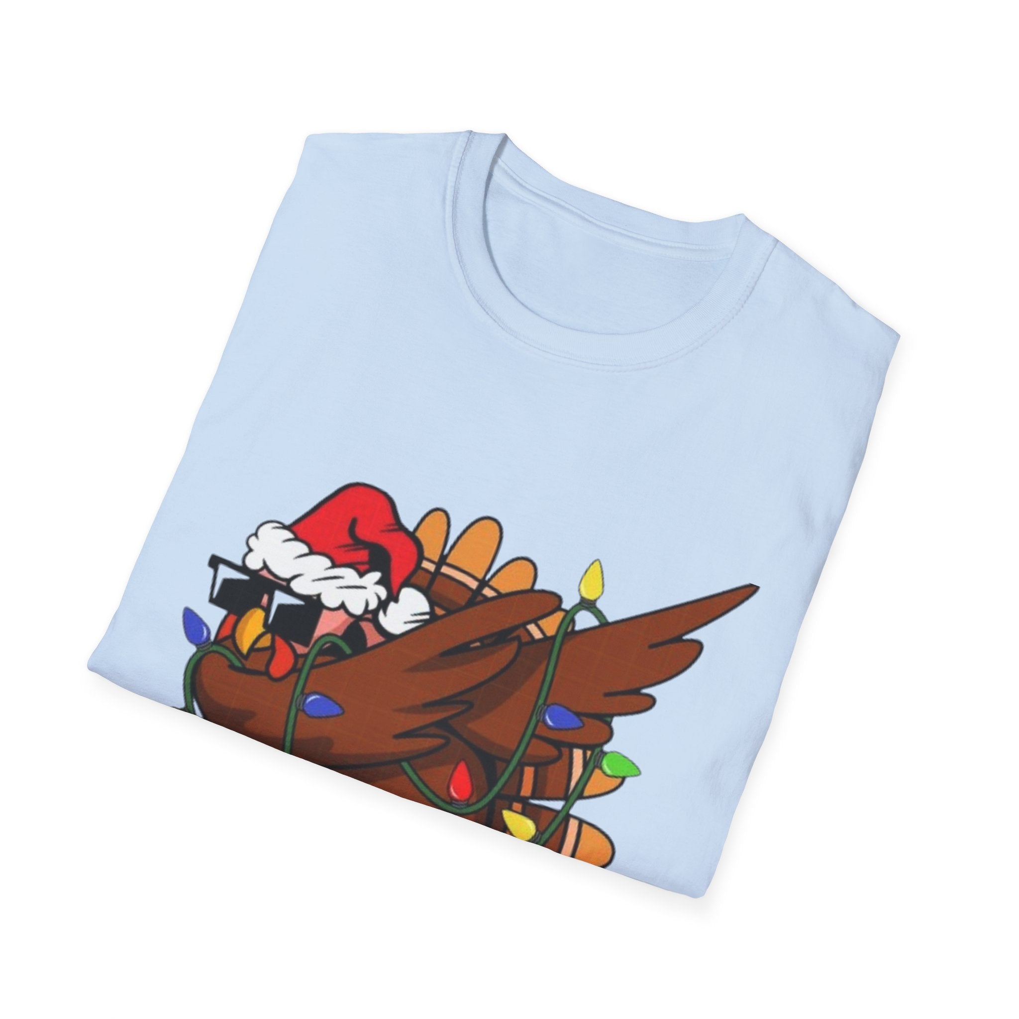 Dabbing Christmas Turkey Unisex Softstyle T-Shirt