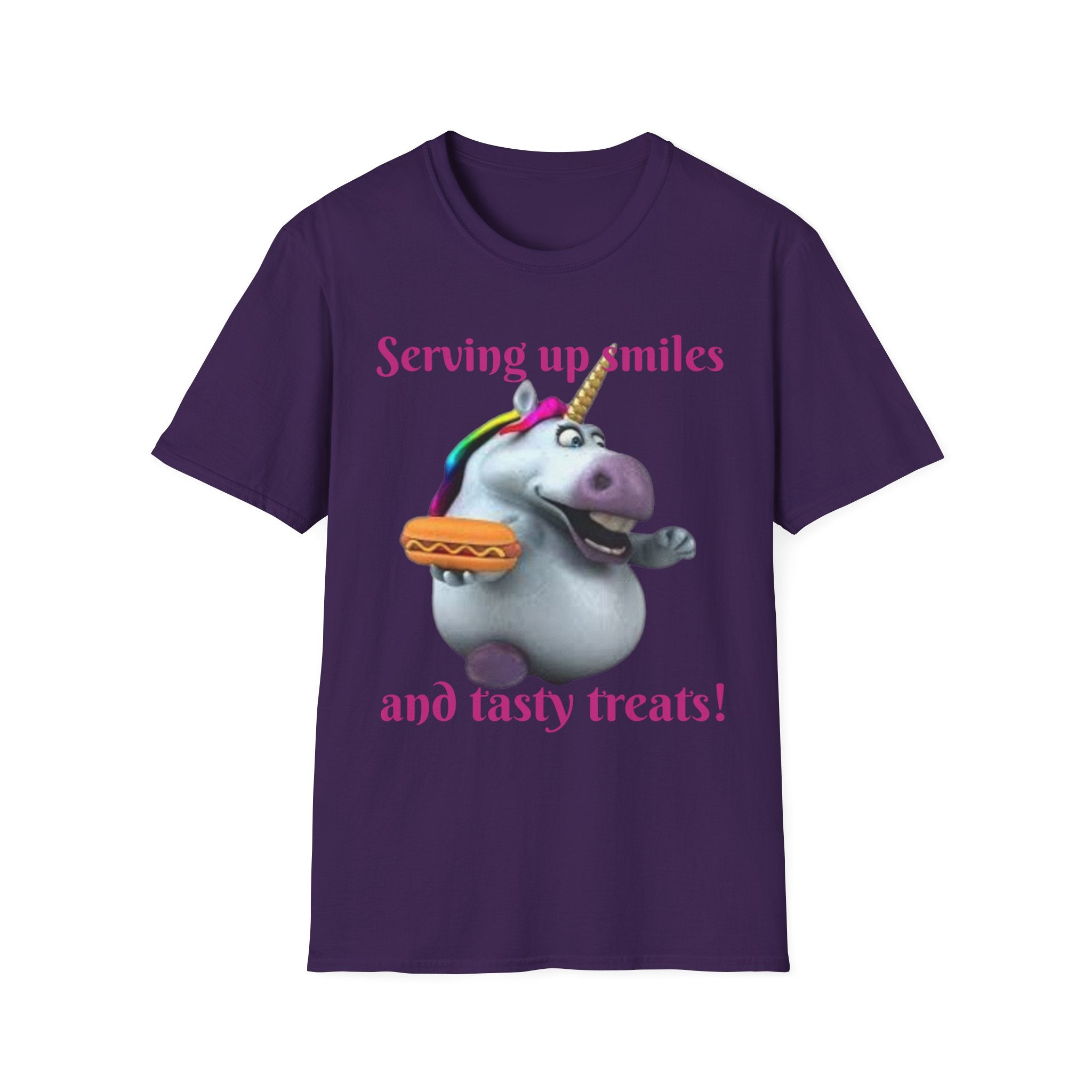 Serving Up Smiles And Tasty Treats Unicorn Unisex Softstyle T-Shirt