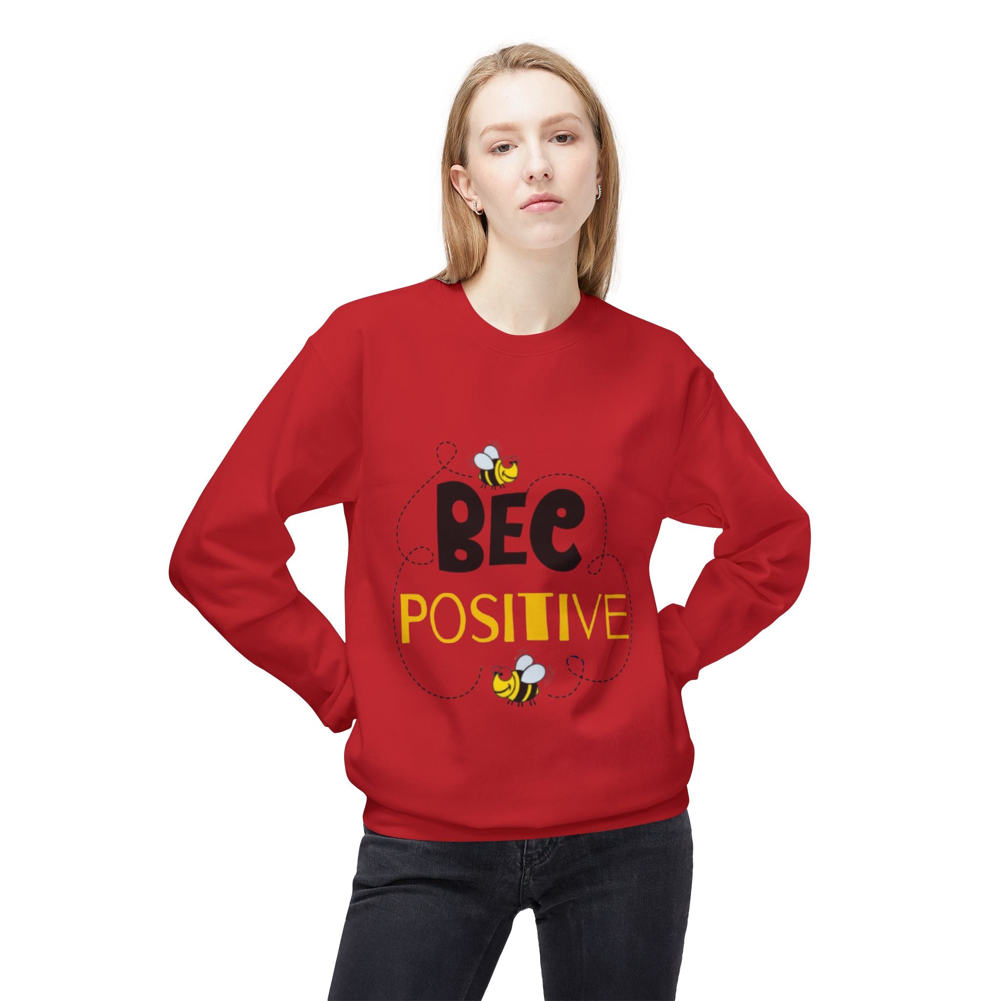 Bee Positive Midweight Softstyle Crewneck Sweatshirt