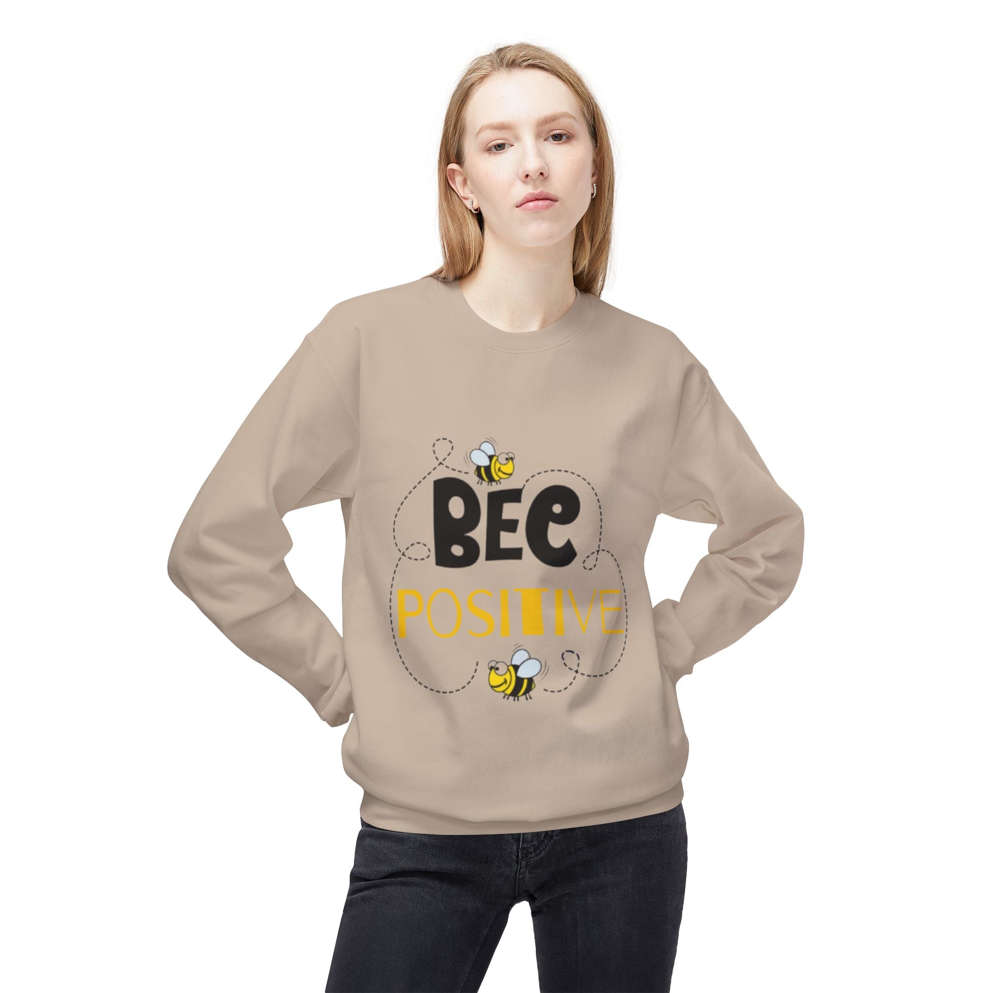 Bee Positive Midweight Softstyle Crewneck Sweatshirt
