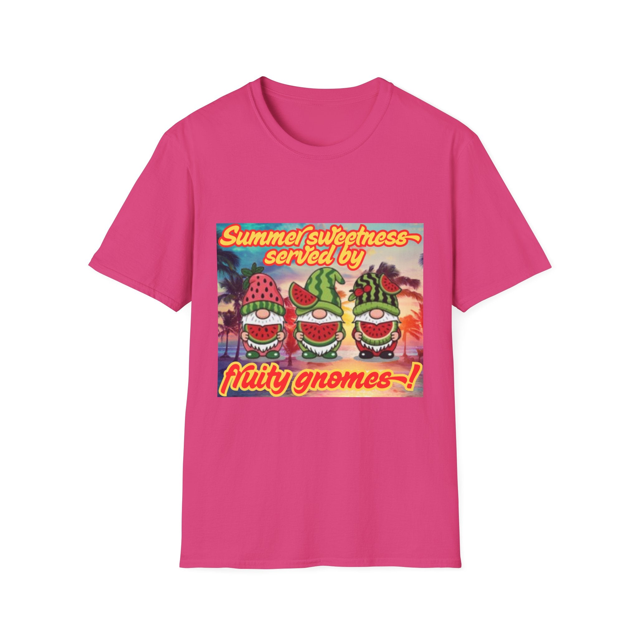 Summer Sweetness Served By Fruity Gnomes Unisex Softstyle T-Shirt