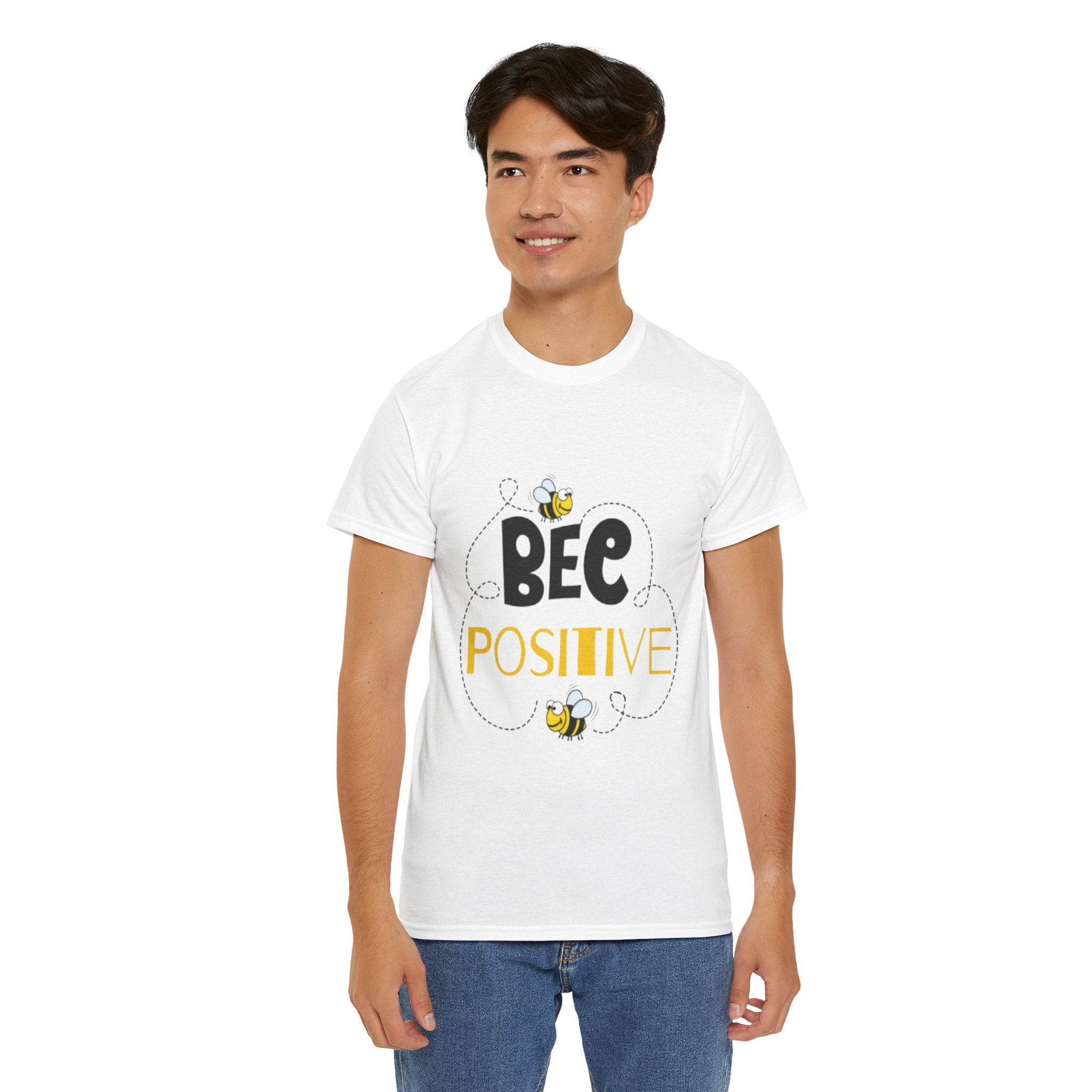 Bee Positive Unisex Heavy Cotton T-Shirt