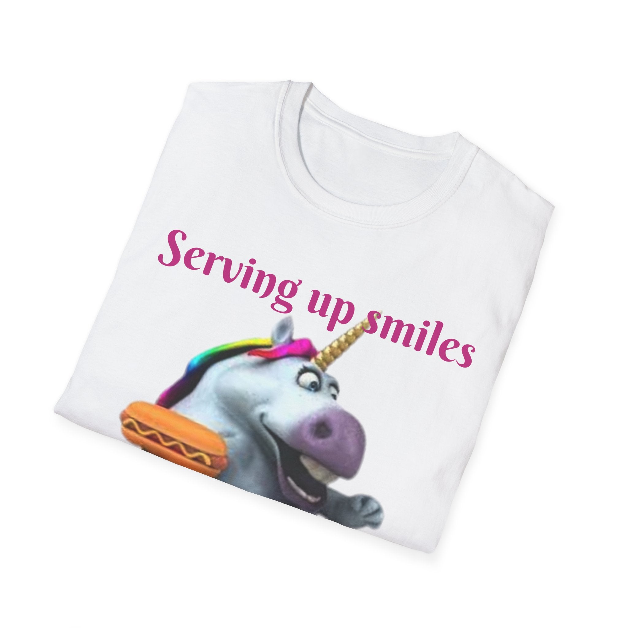 Serving Up Smiles And Tasty Treats Unicorn Unisex Softstyle T-Shirt