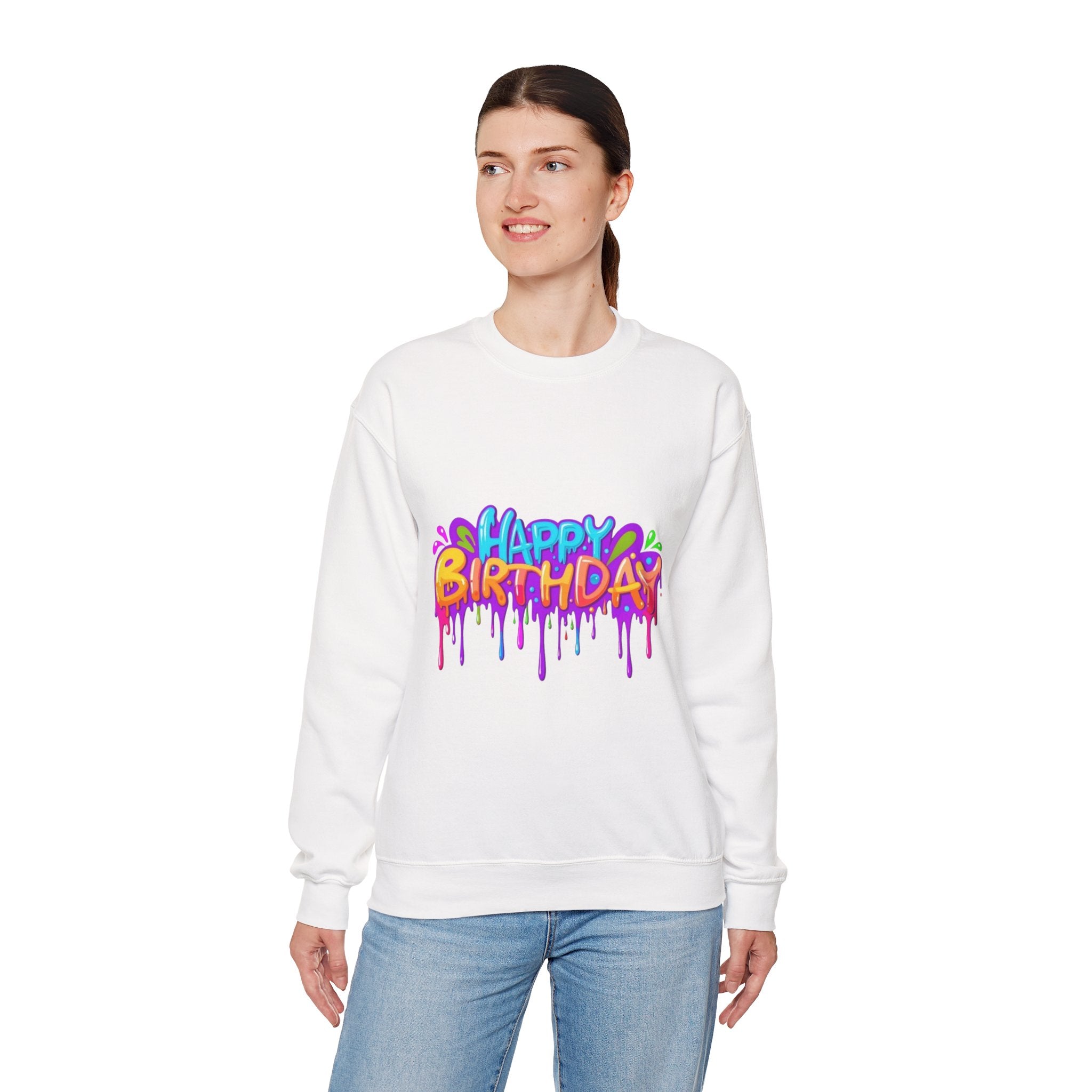 Happy Birthday Unisex Heavy Blend™ Crewneck Sweatshirt Personalize It!