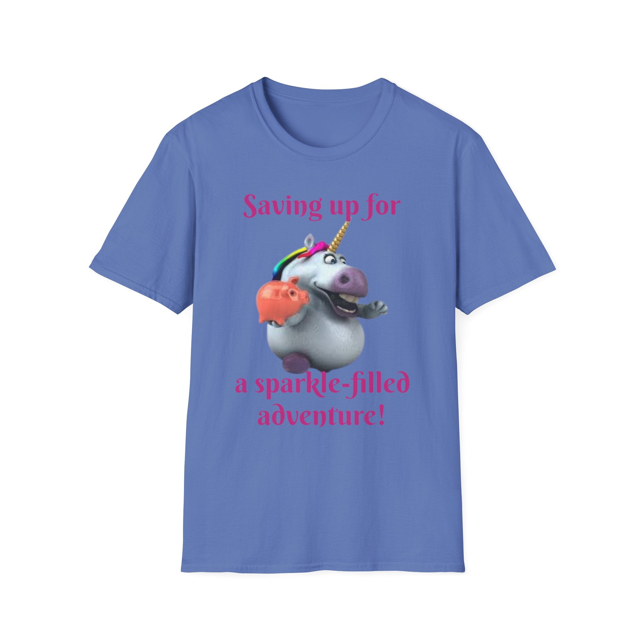 Saving Up For A Sparkle-Filled Adventure Unicorn Unisex Softstyle T-Shirt