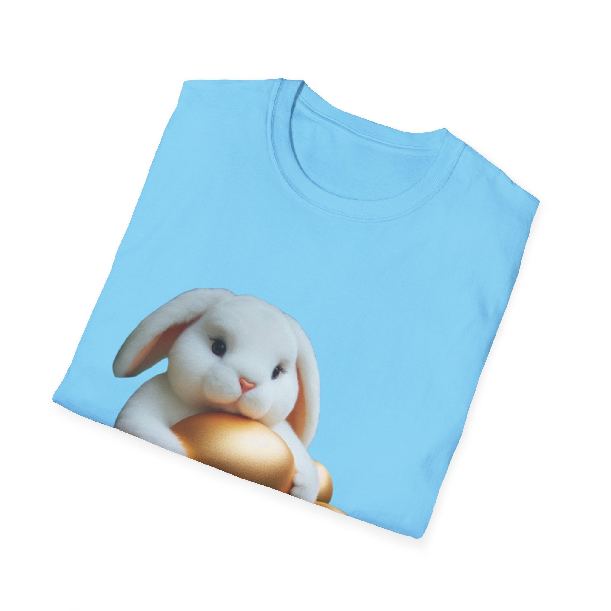 Easter Bunny And His Golden Eggs Unisex Softstyle T-Shirt