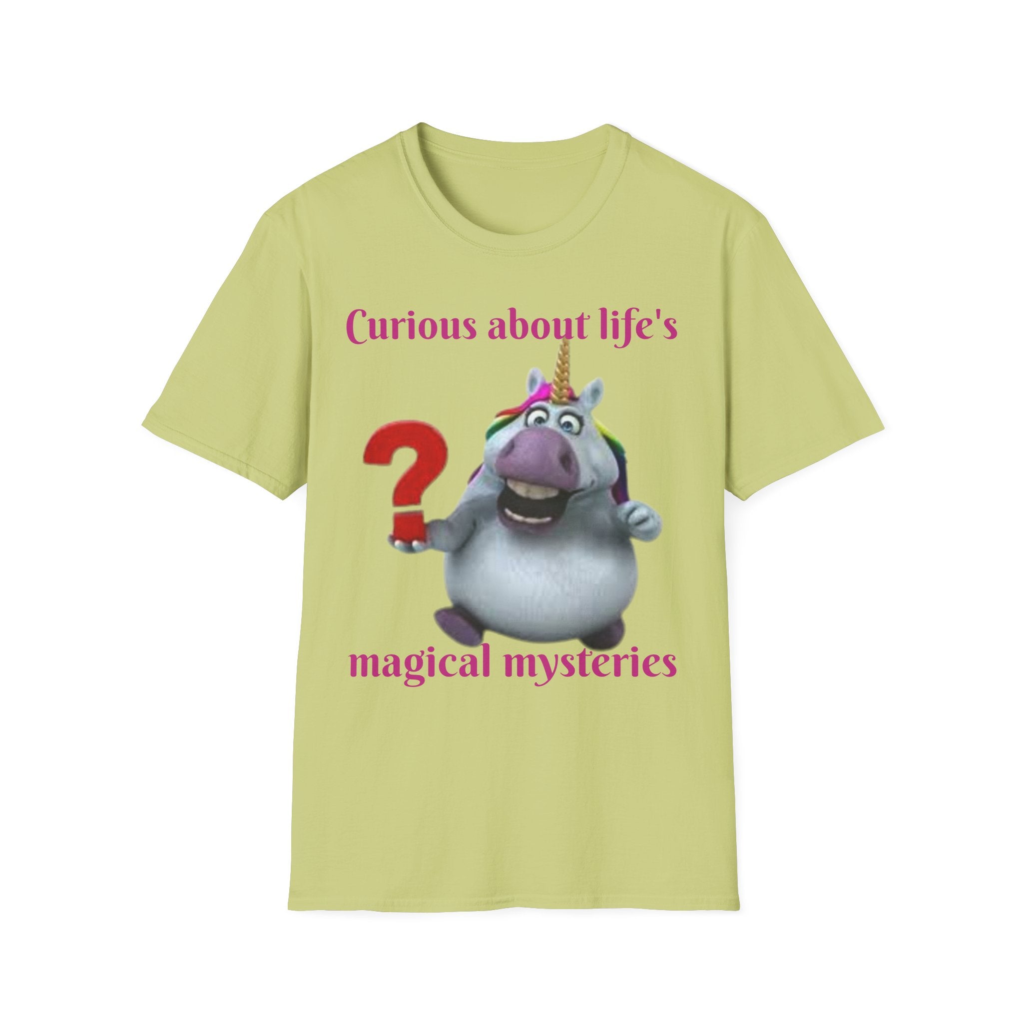 Curious About Life's Magical Mysteries Unicorn Unisex Softstyle T-Shirt