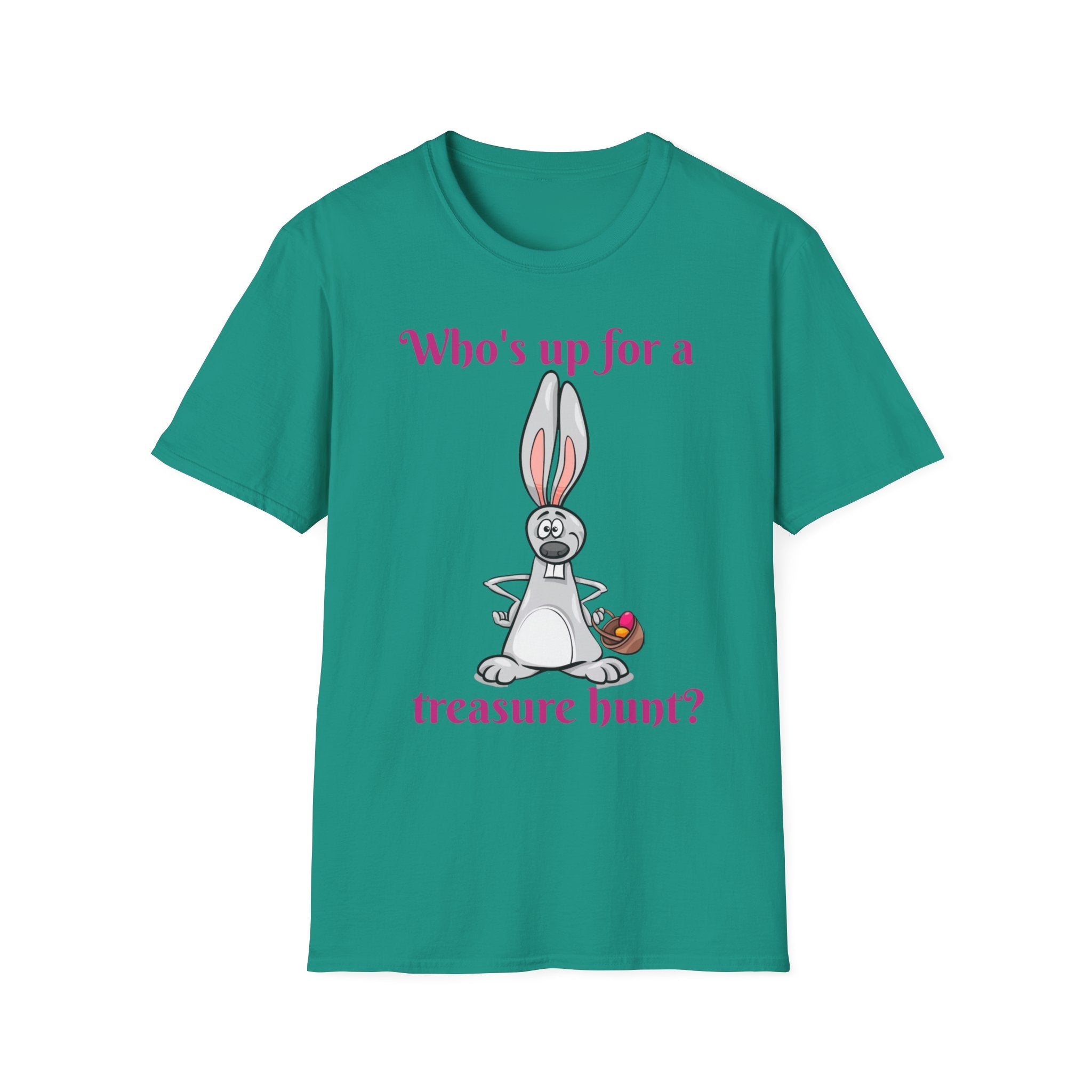 Who's Up For A Treasure Hunt Bunny Unisex Softstyle T-Shirt