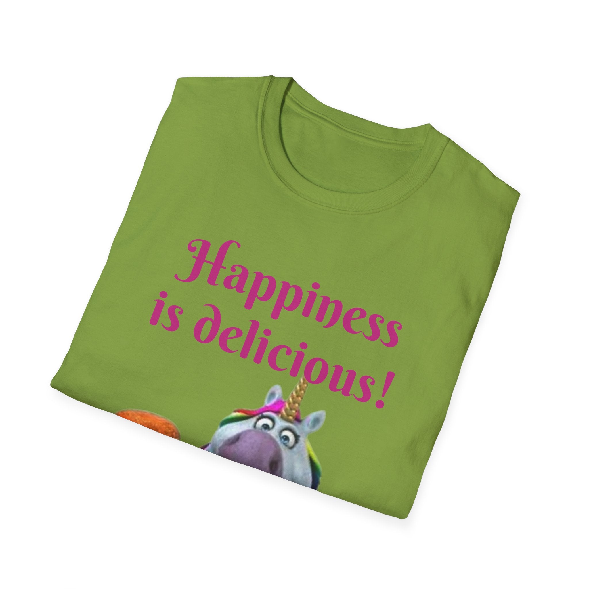 Happiness Is Delicious Unicorn Unisex Softstyle T-Shirt