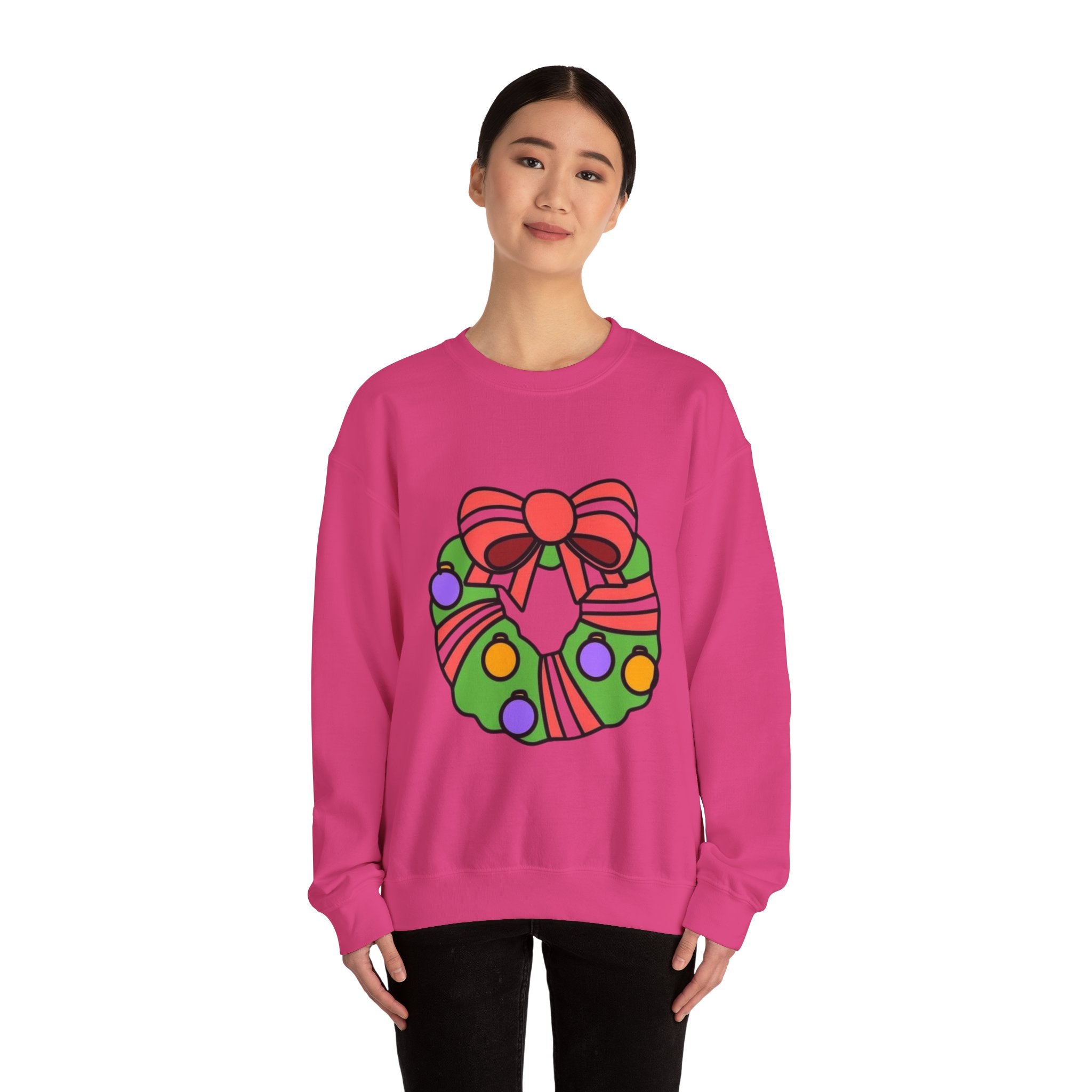 Holiday Wreath Unisex Heavy Blend™ Crewneck Sweatshirt