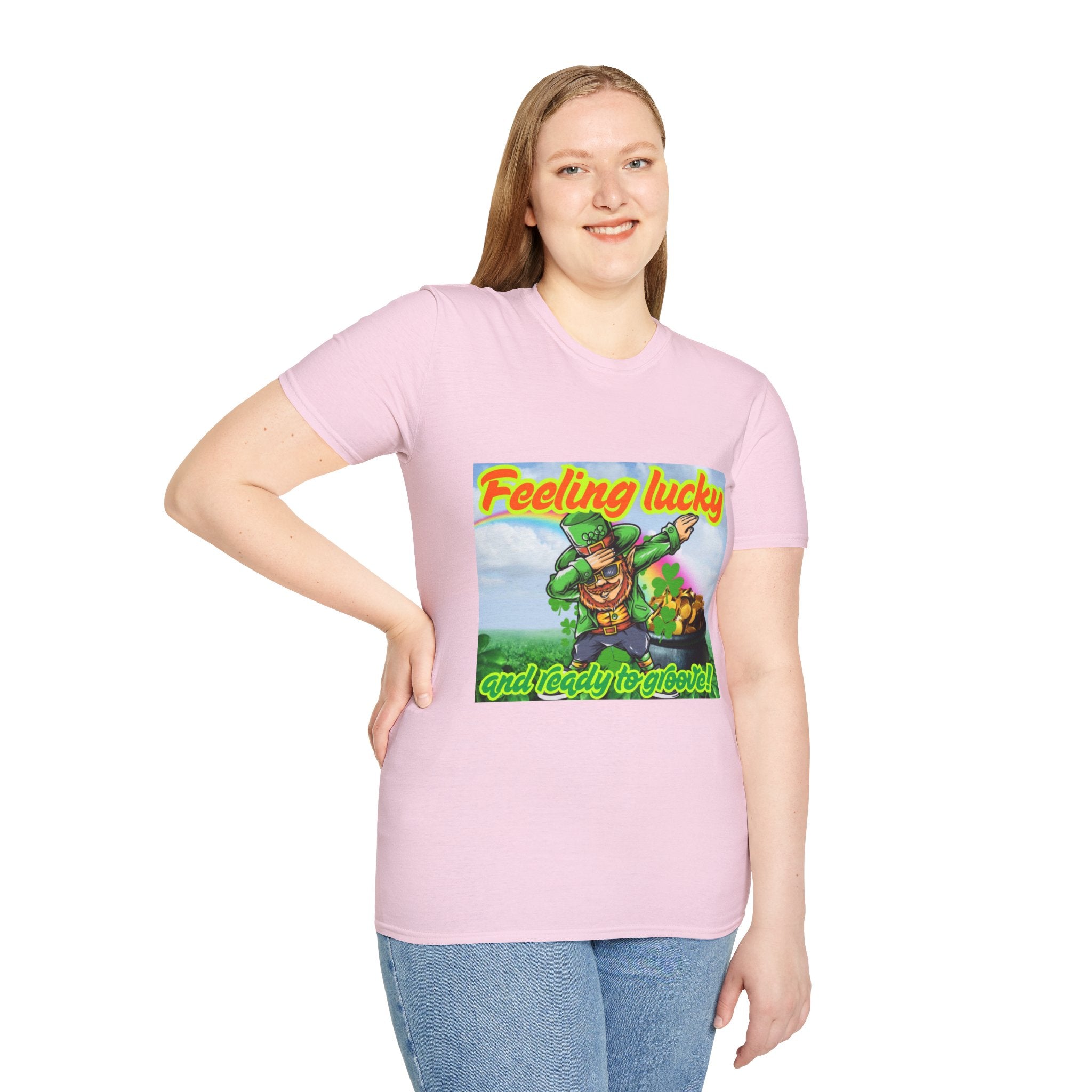 Feeling Lucky And Ready To Groove! Unisex Softstyle T-Shirt
