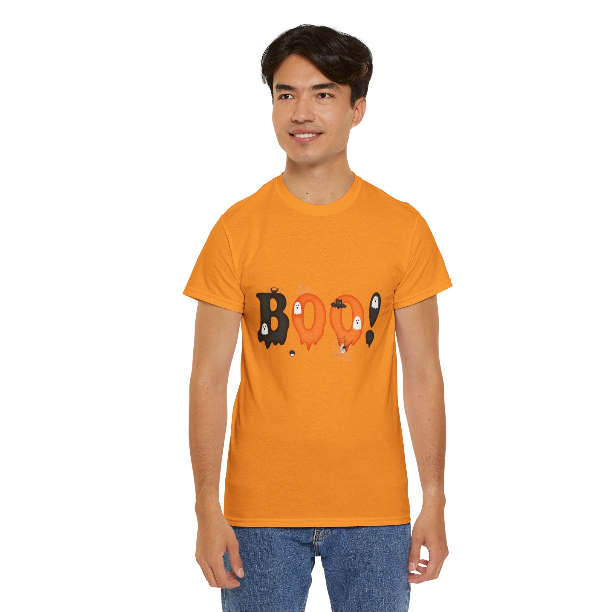 Halloween BOO! Unisex Short Sleeve Heavy Cotton T-Shirt