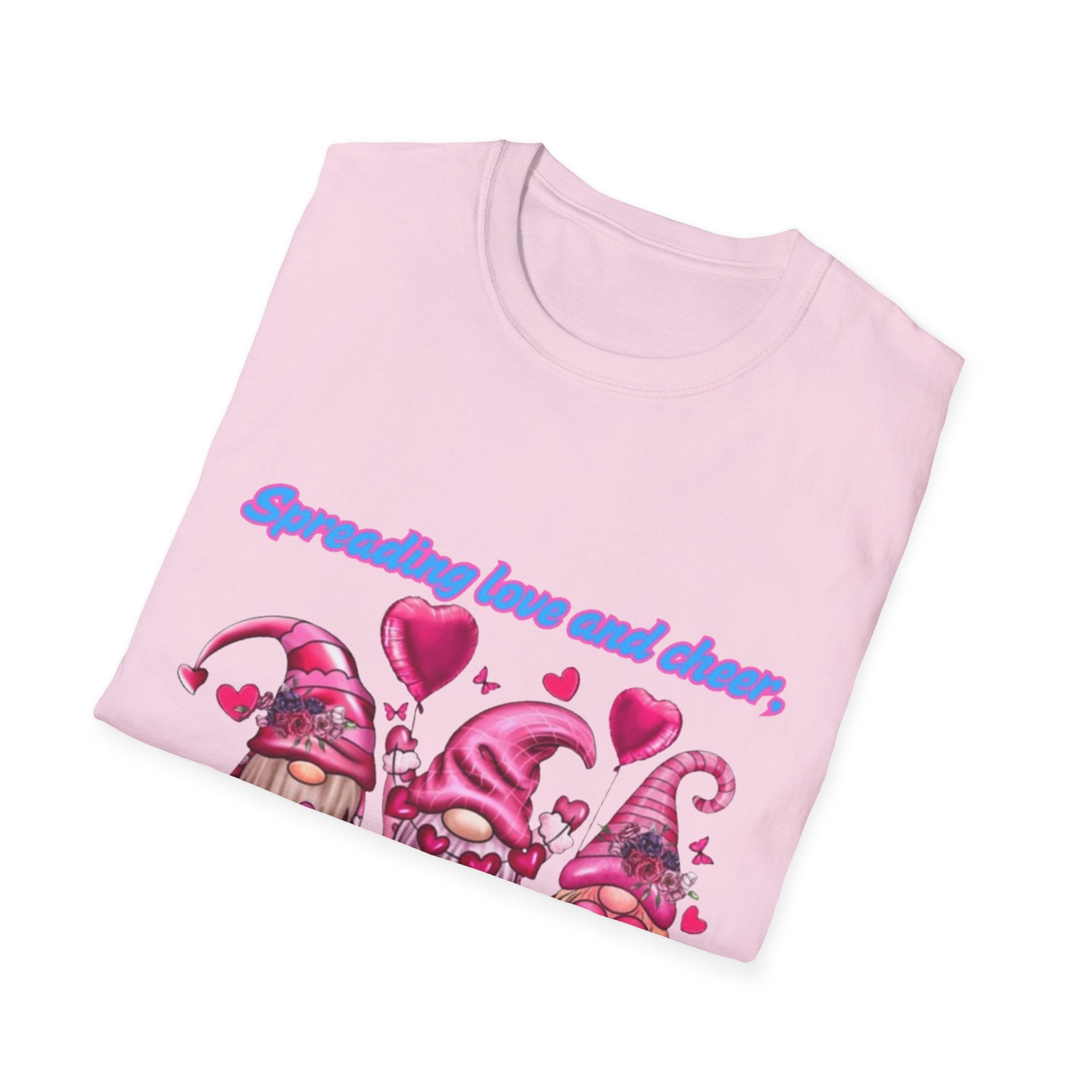 Spreading Love And Cheer One Gnome At A Time Unisex Softstyle T-Shirt