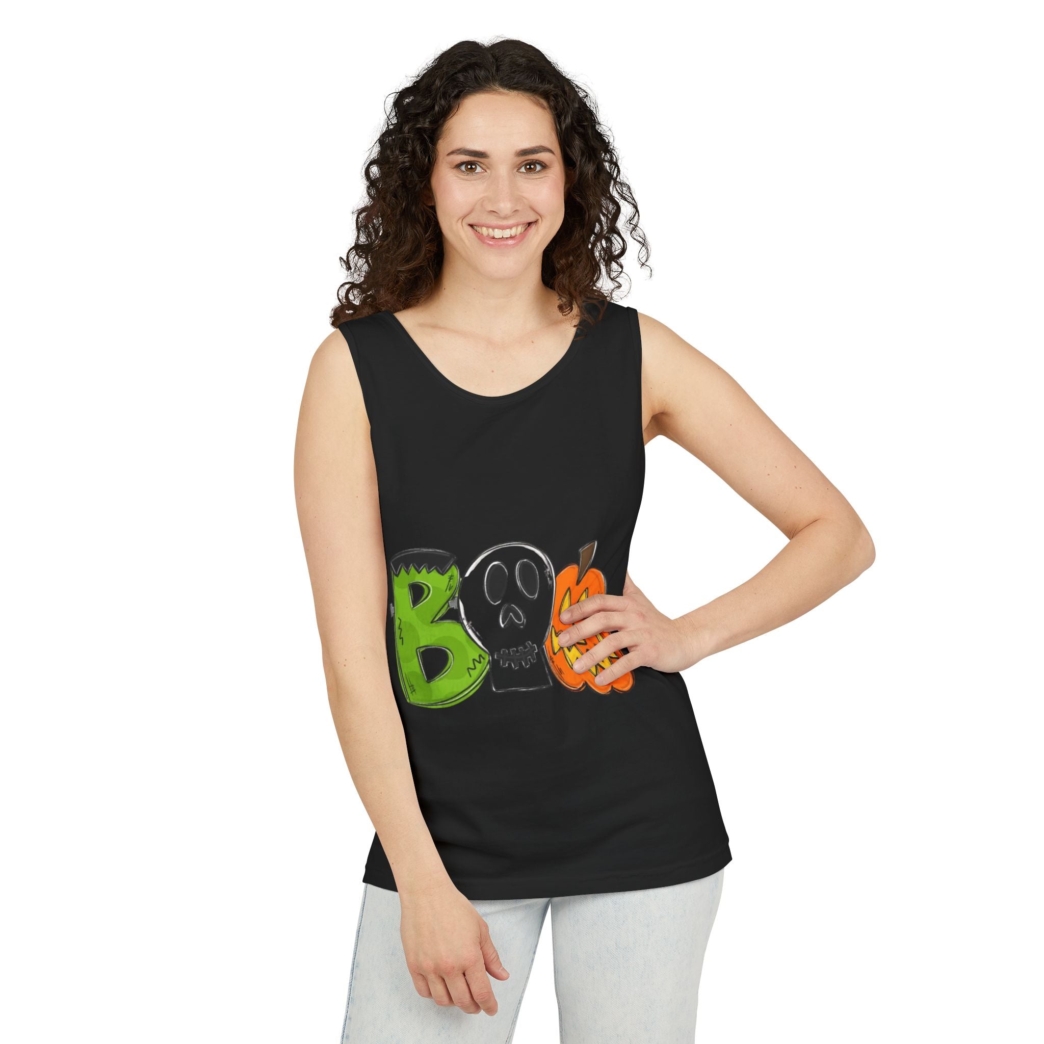 Halloween BOO Unisex Garment-Dyed Tank Top