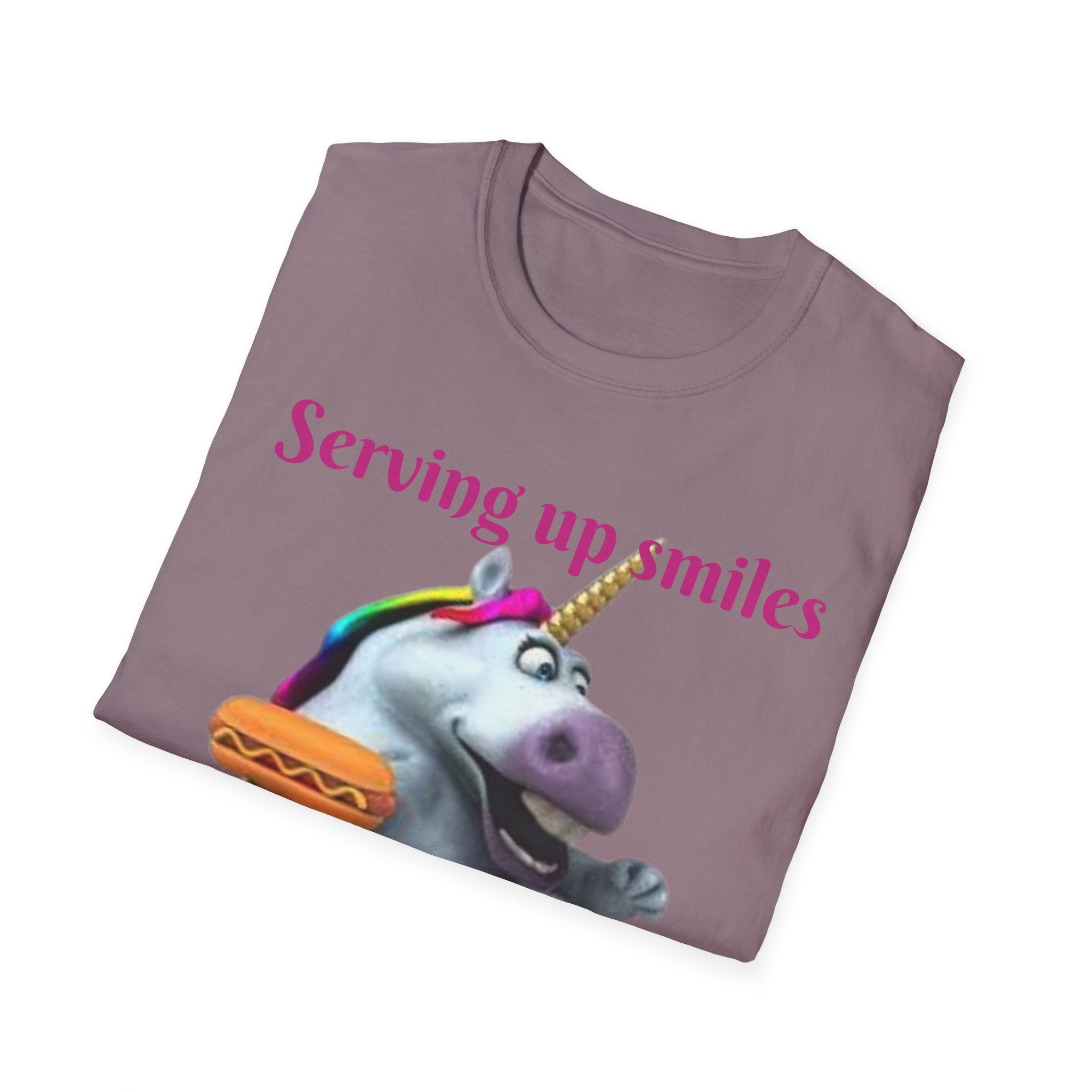 Serving Up Smiles And Tasty Treats Unicorn Unisex Softstyle T-Shirt