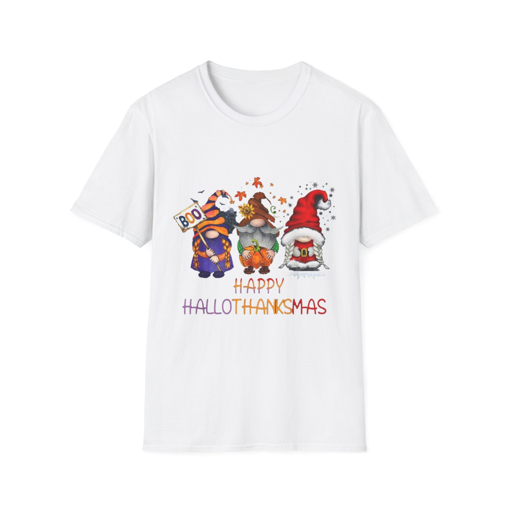 Happy Hallothanksmas Gnome Unisex Softstyle T-Shirt