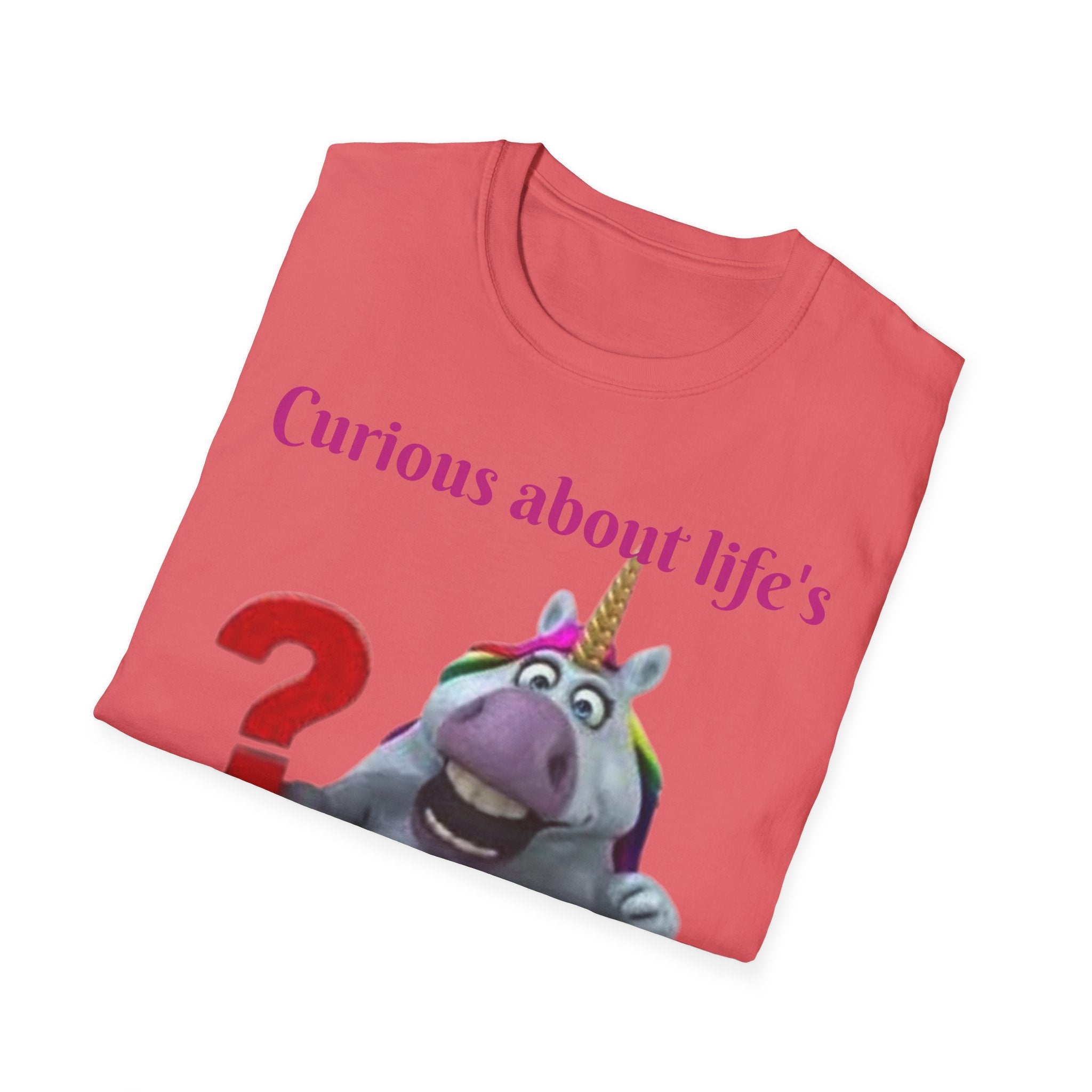 Curious About Life's Magical Mysteries Unicorn Unisex Softstyle T-Shirt