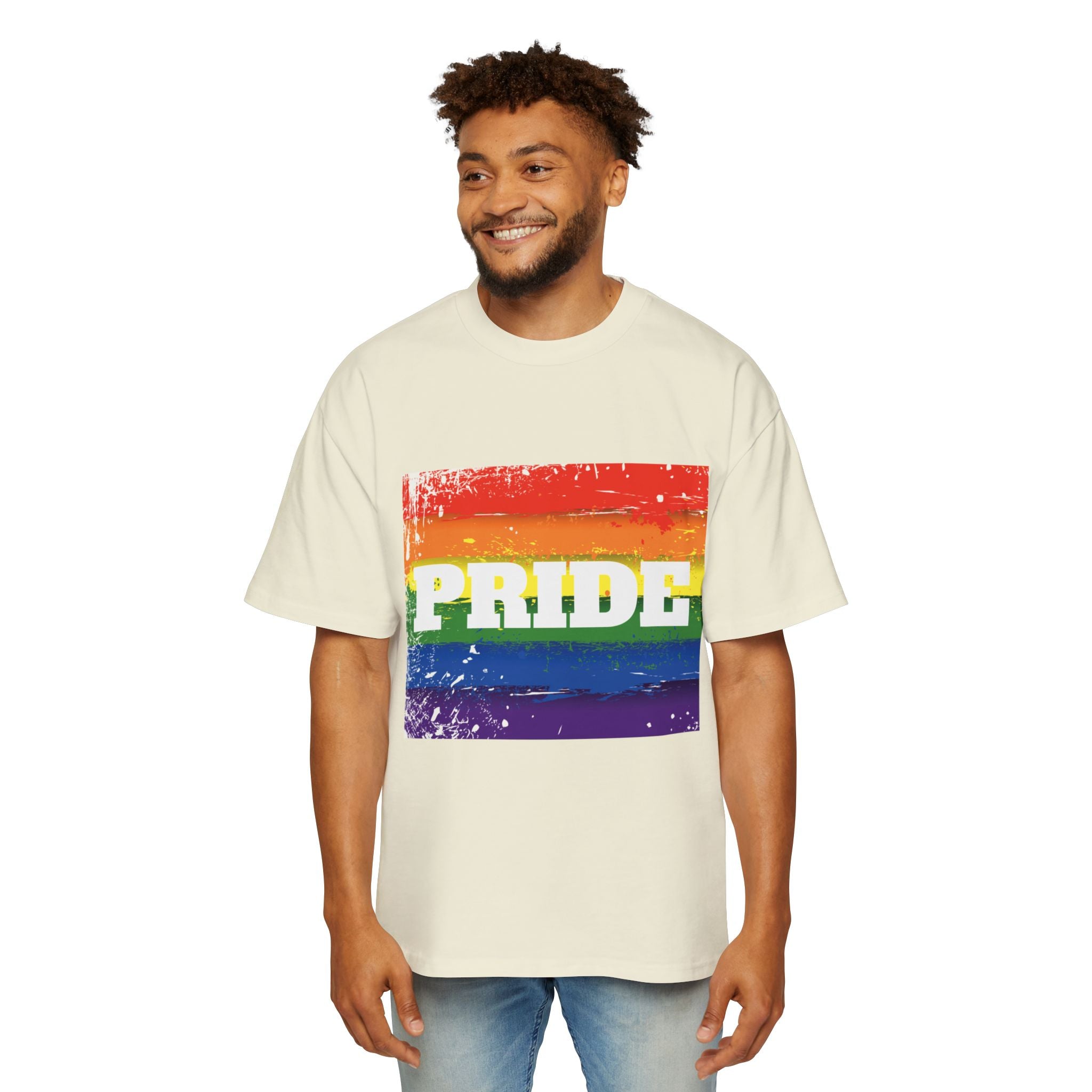 Pride Rainbow Heavy Oversized Unisex T-Shirt