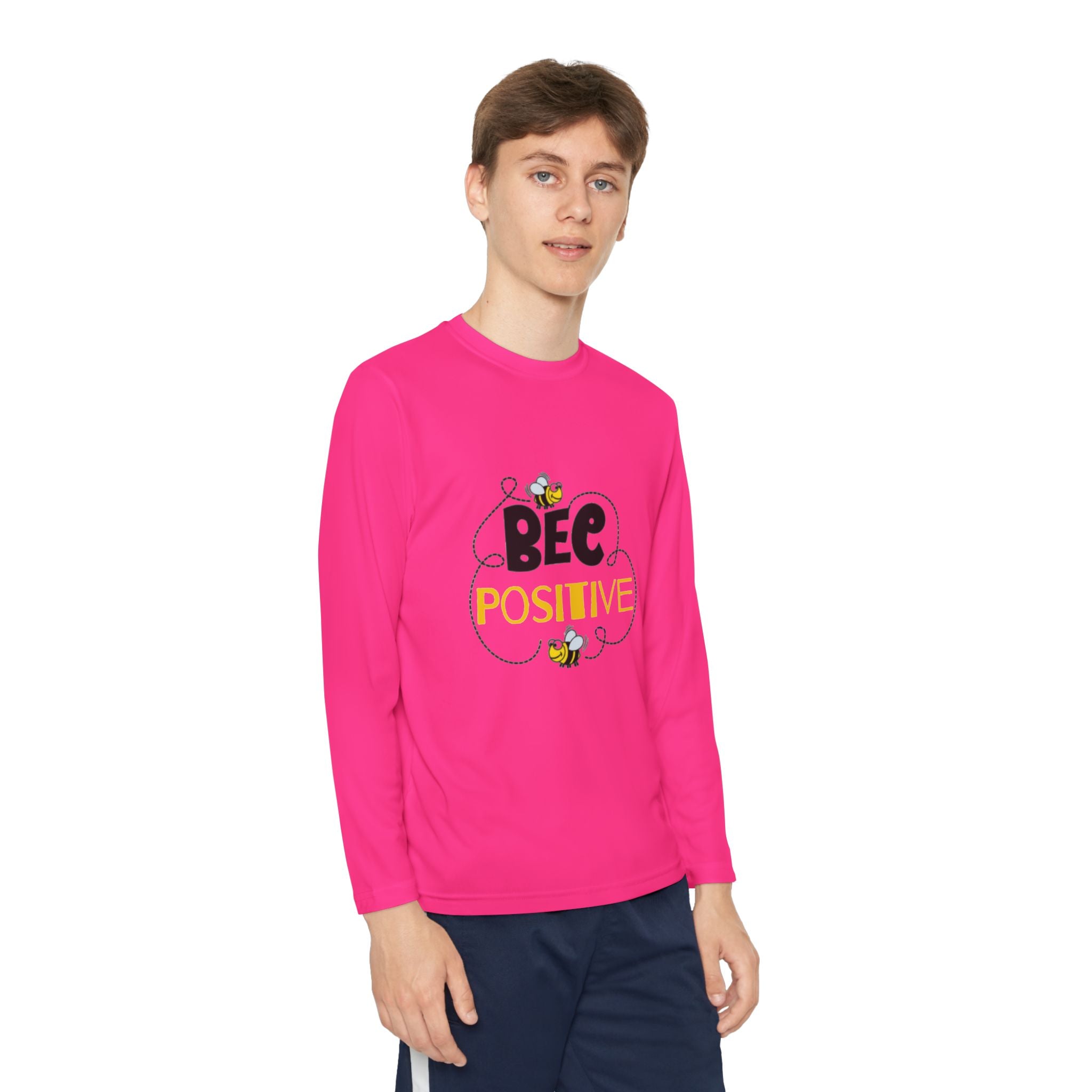 Bee Positive Youth Long Sleeve Competitor Tee