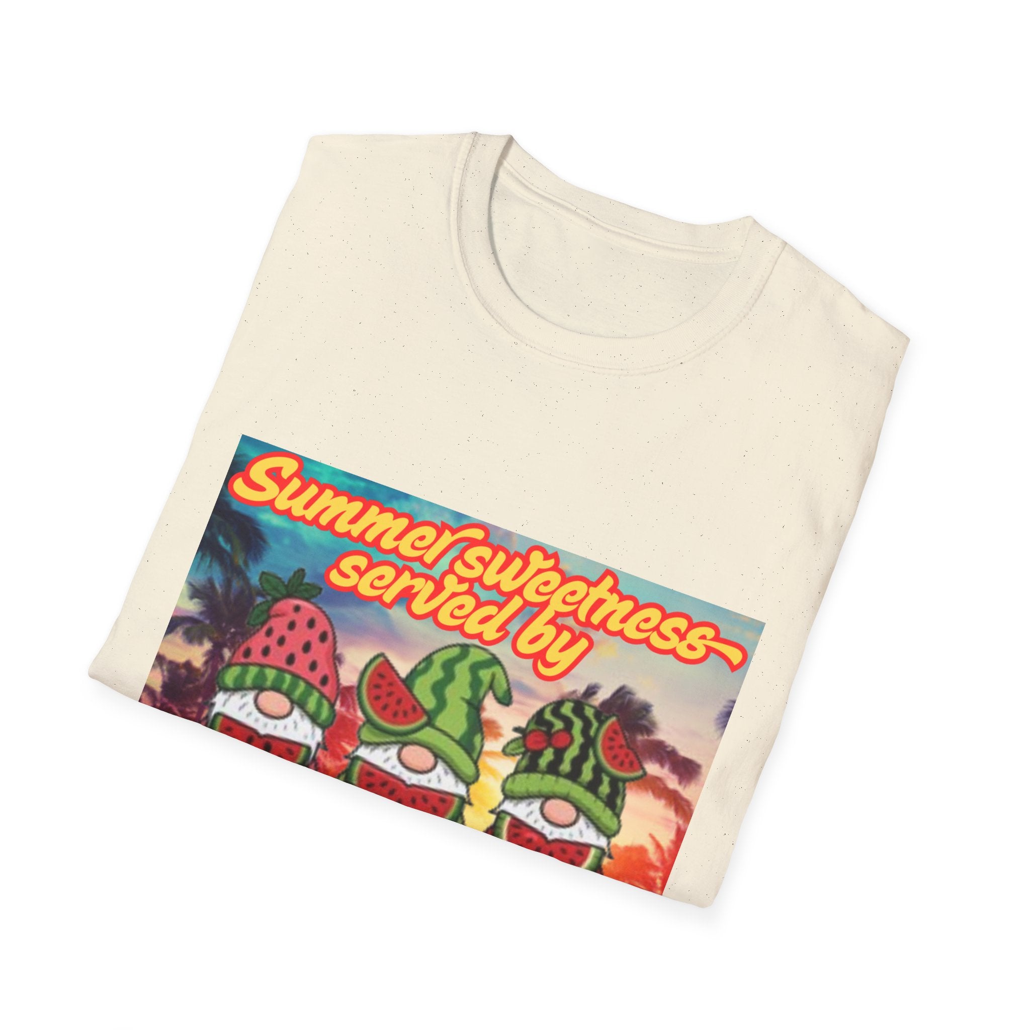 Summer Sweetness Served By Fruity Gnomes Unisex Softstyle T-Shirt