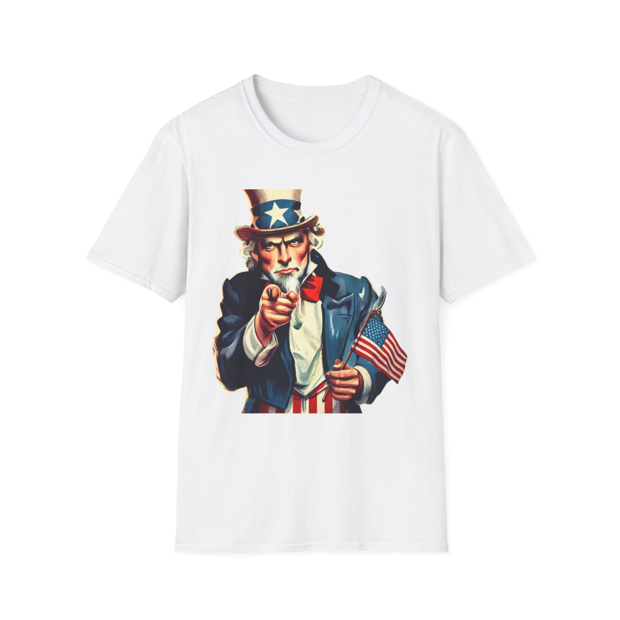 Patriotic Uncle Sam Unisex Softstyle  T-Shirt