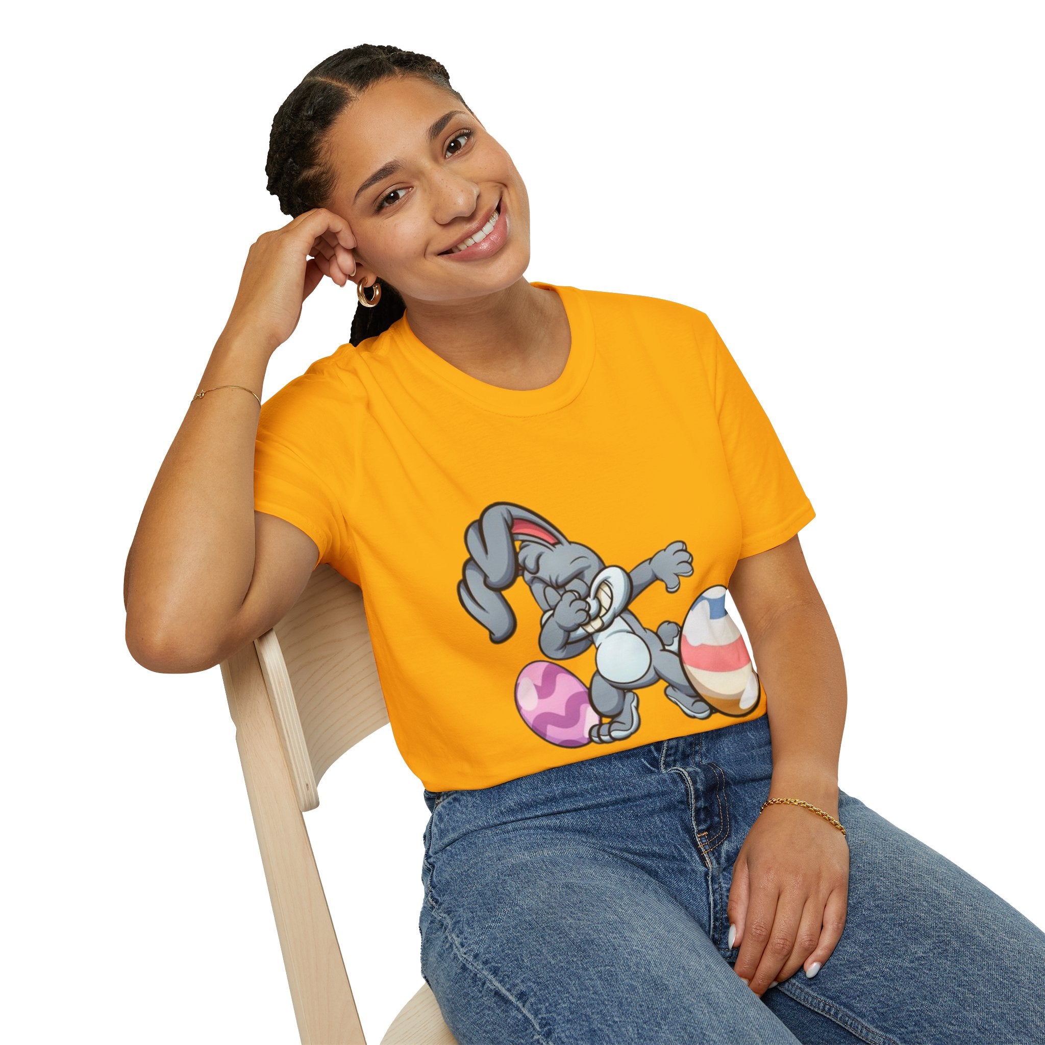 Dabbing Easter Bunny Unisex Softstyle T-Shirt