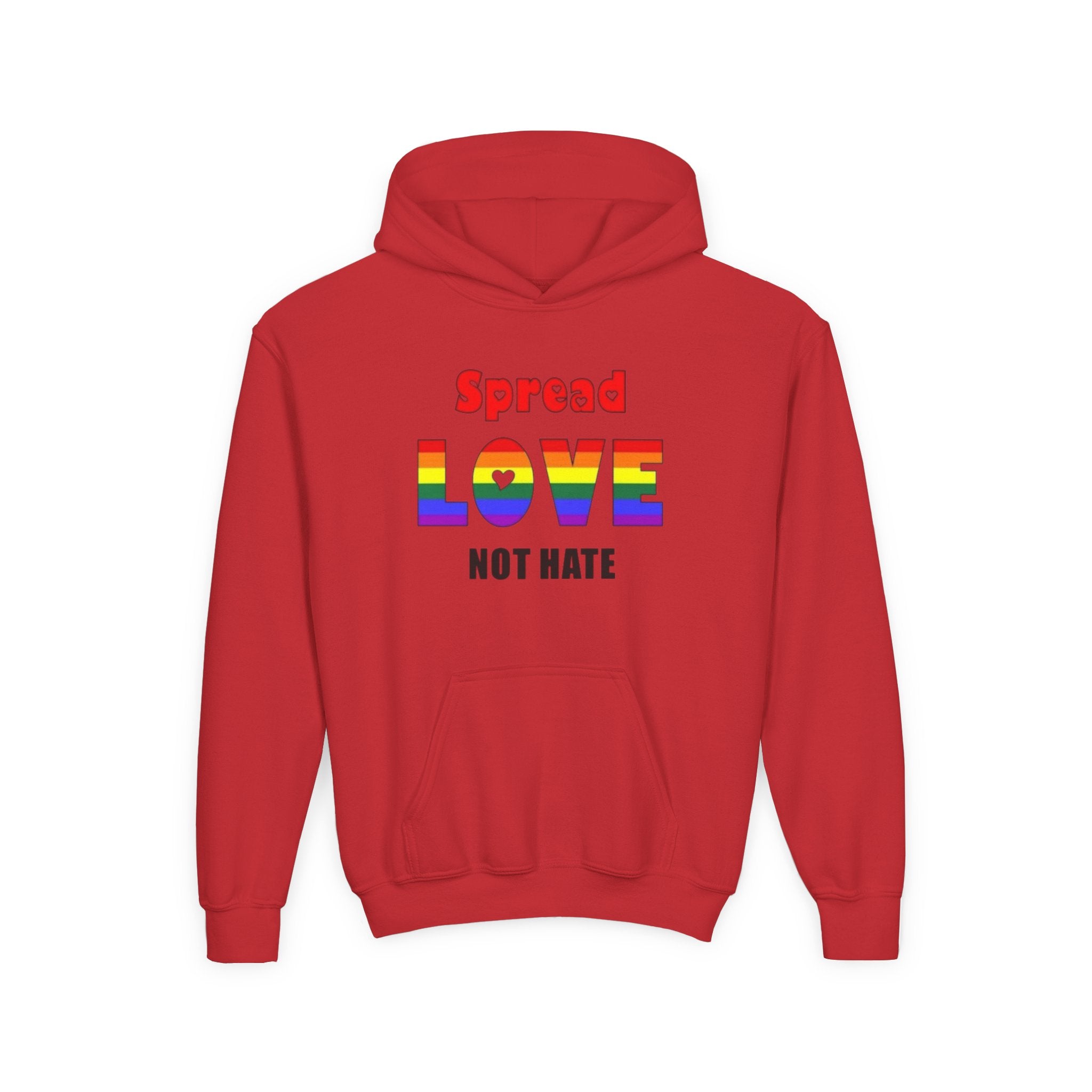 Spread Love Not Hate Youth Hooded Sweatshirt