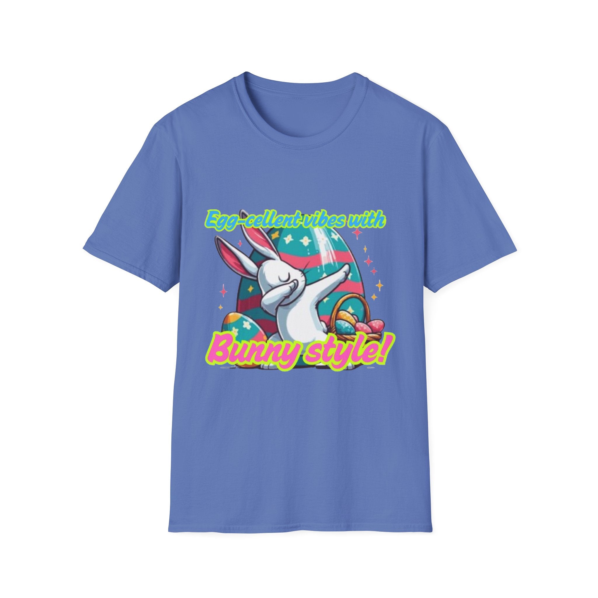 Egg-cellent Vibes With Bunny Style Unisex Softstyle T-Shirt
