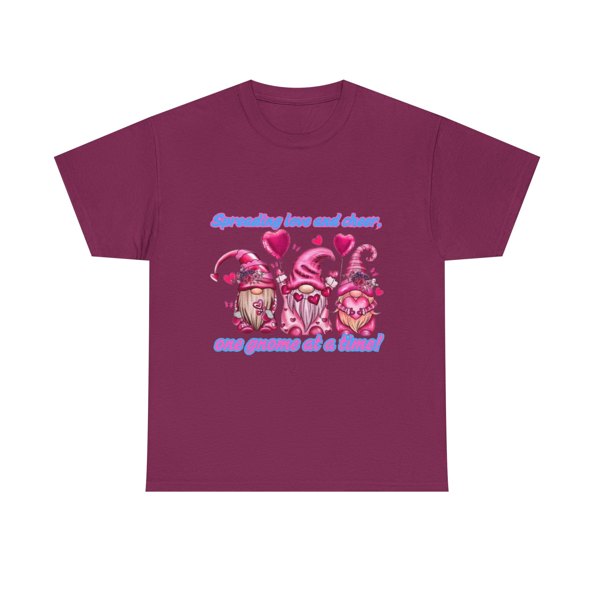 Spreading Love And Cheer, One Gnome At A Time Unisex Heavy Cotton T-Shirt