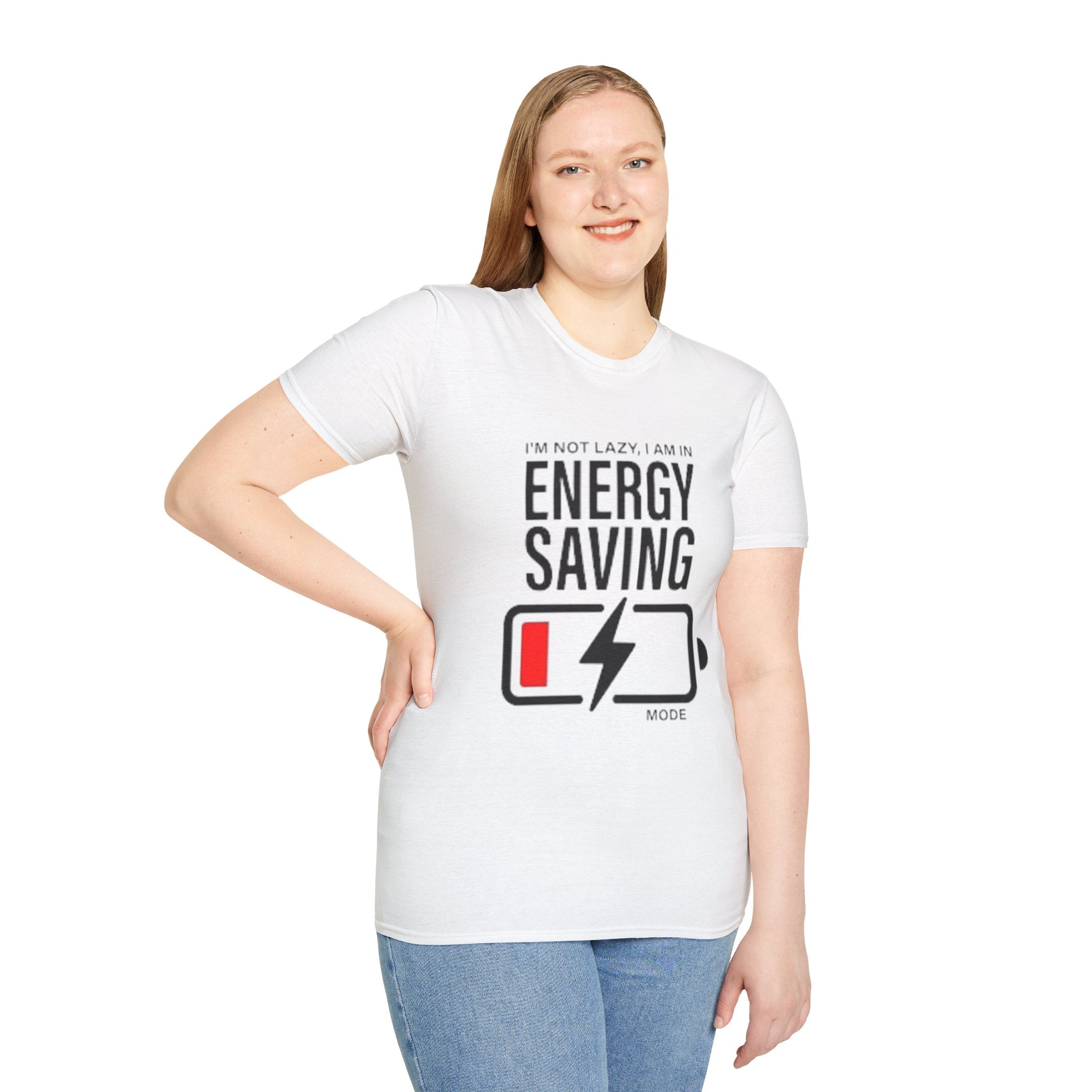 I'm Not Lazy I'm In Energy Saving Mode Unisex Softstyle T-Shirt