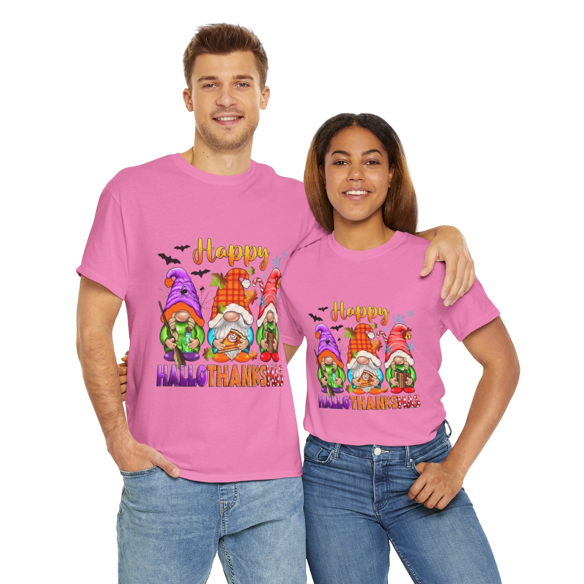 Happy Hallothanksmas Unisex Heavy Cotton T-Shirt