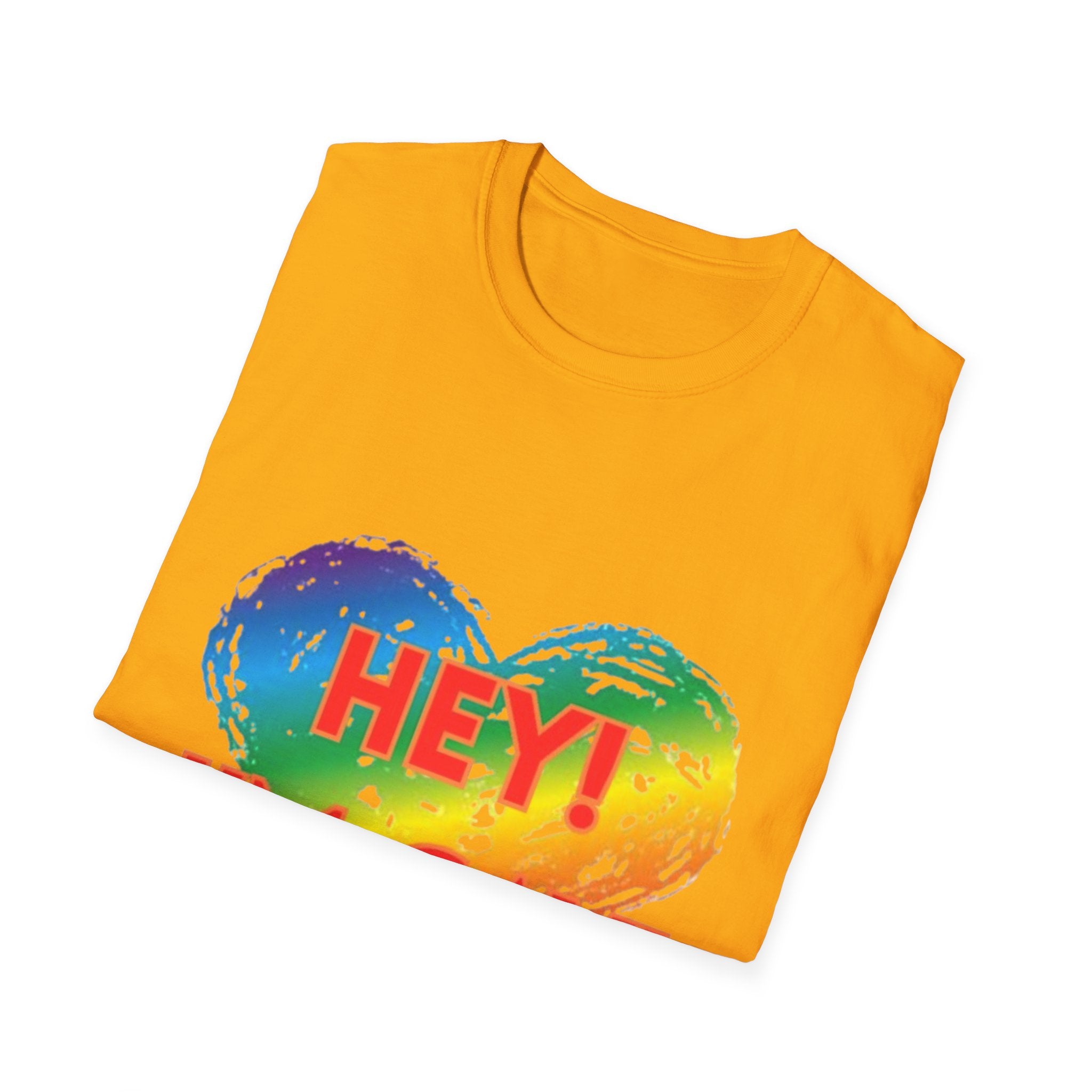 Hey I'm Gay! Unisex Softstyle T-Shirt