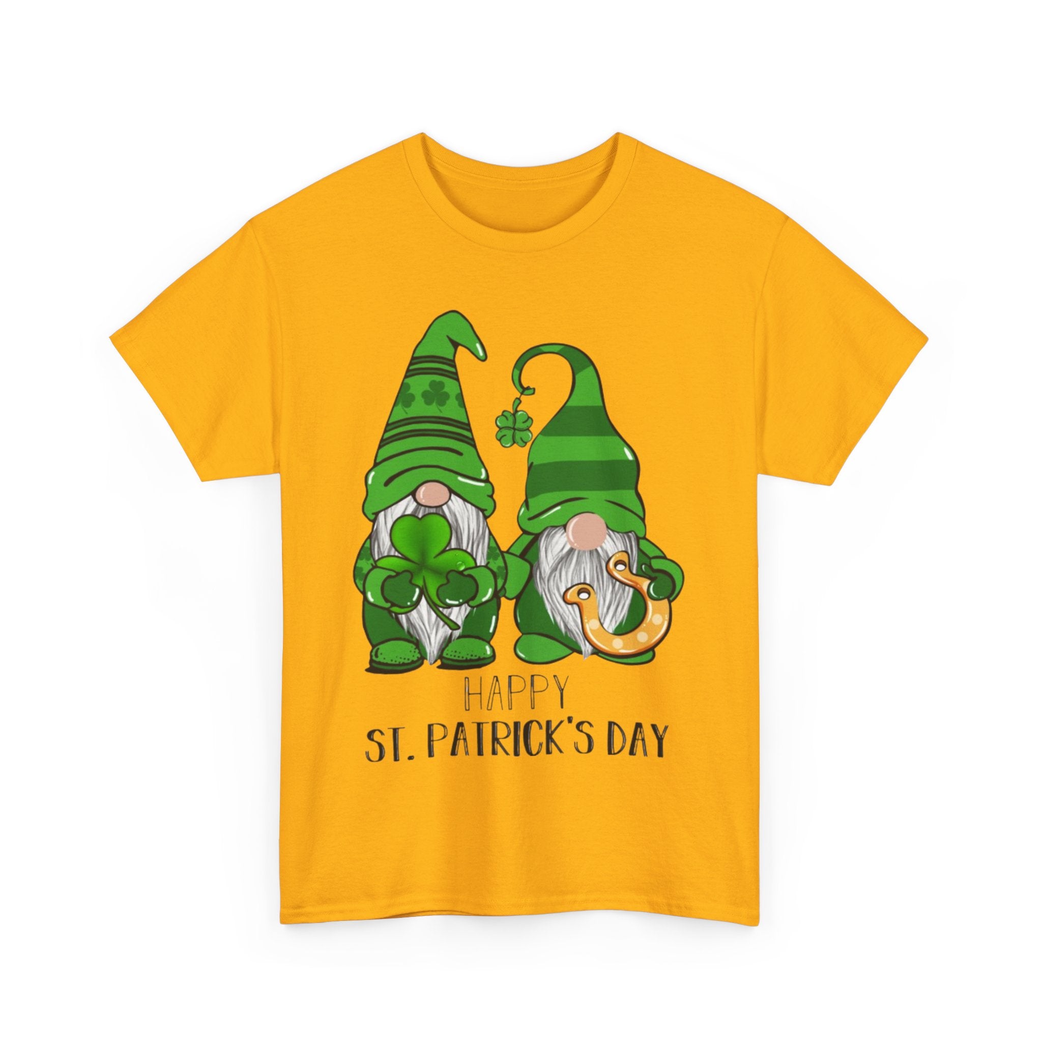 Happy St. Patrick's Day Gnome Unisex Heavy Cotton T-Shirt