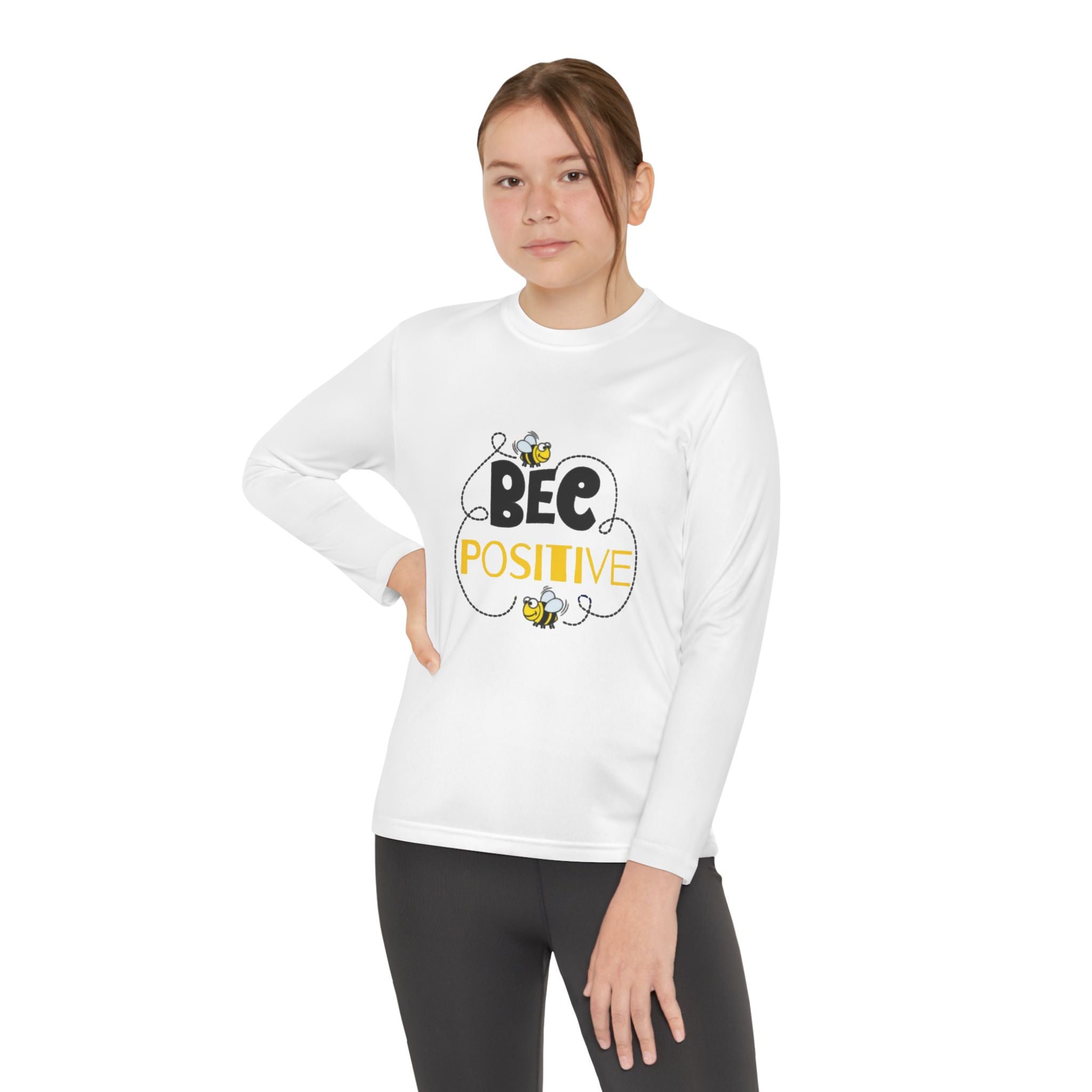 Bee Positive Youth Long Sleeve Competitor Tee