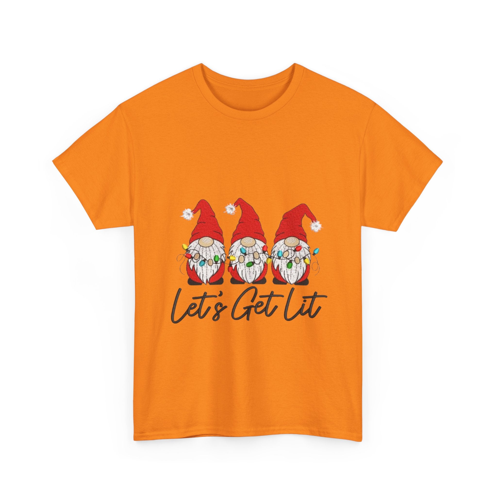 Let's Get Lit Gnome Unisex Heavy Cotton T-Shirt