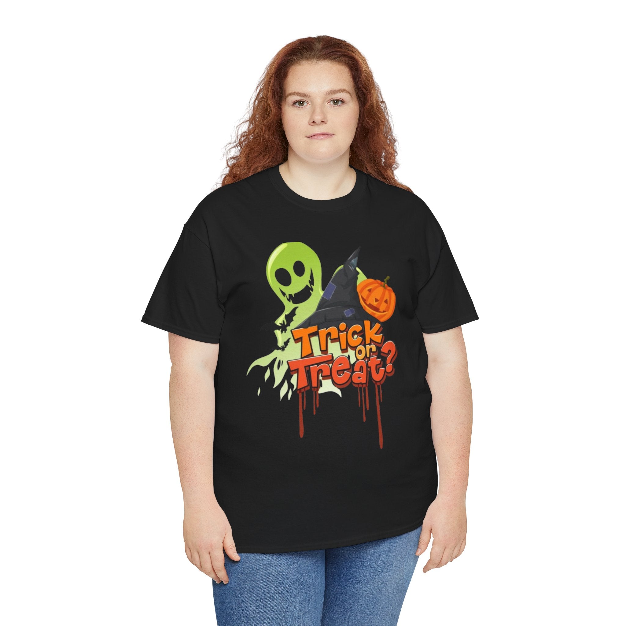Halloween Trick or Treat Unisex Heavy Cotton Short Sleeve T-Shirt