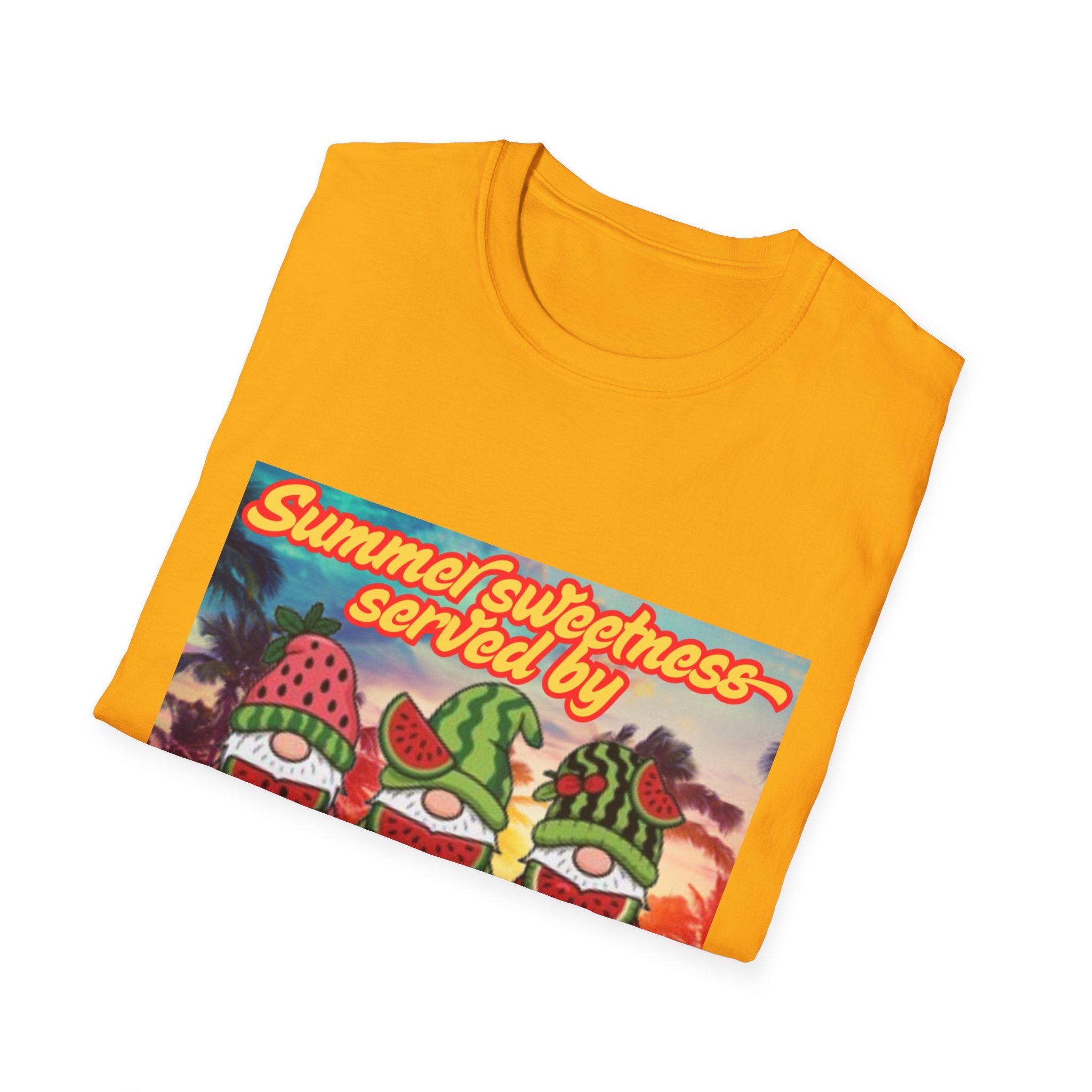 Summer Sweetness Served By Fruity Gnomes Unisex Softstyle T-Shirt
