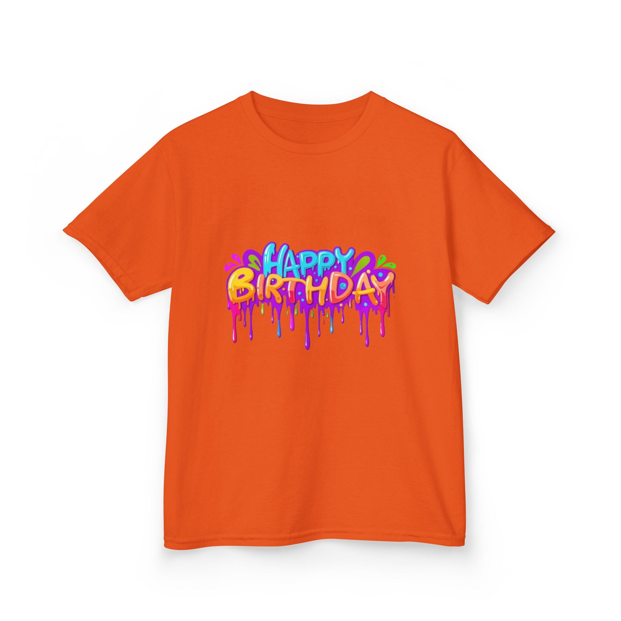 Happy Birthday Kids Heavy Cotton™ Short Sleeve T-Shirt Personalize It!