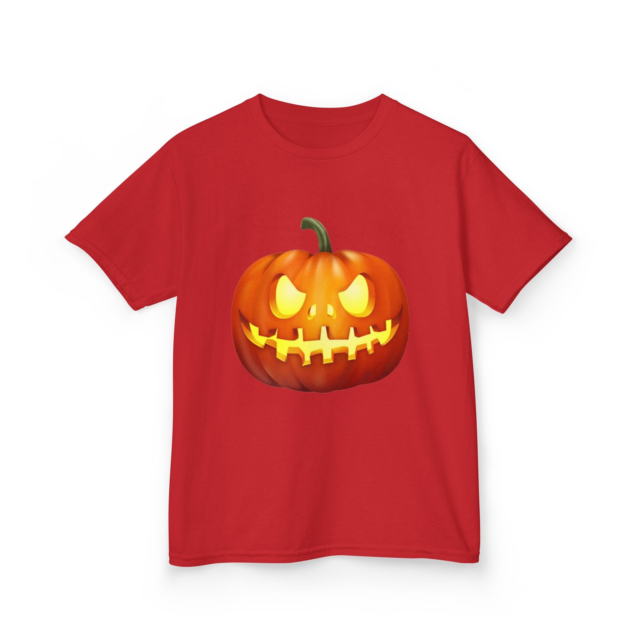 Halloween Pumpkin Kids Heavy Cotton Short Sleeve T-Shirt