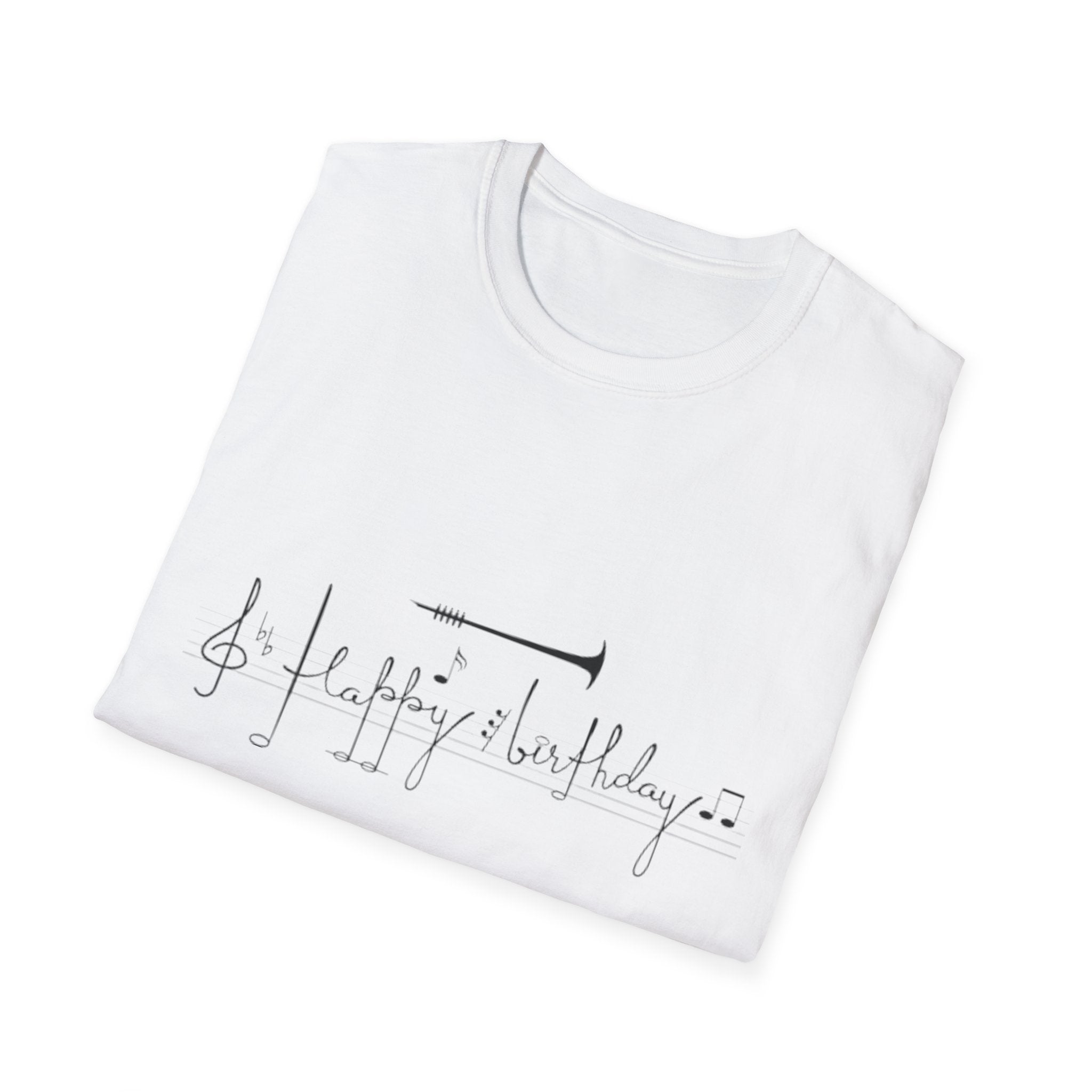 Music Note Birthday Unisex Softstyle T-Shirt-Personalize It!