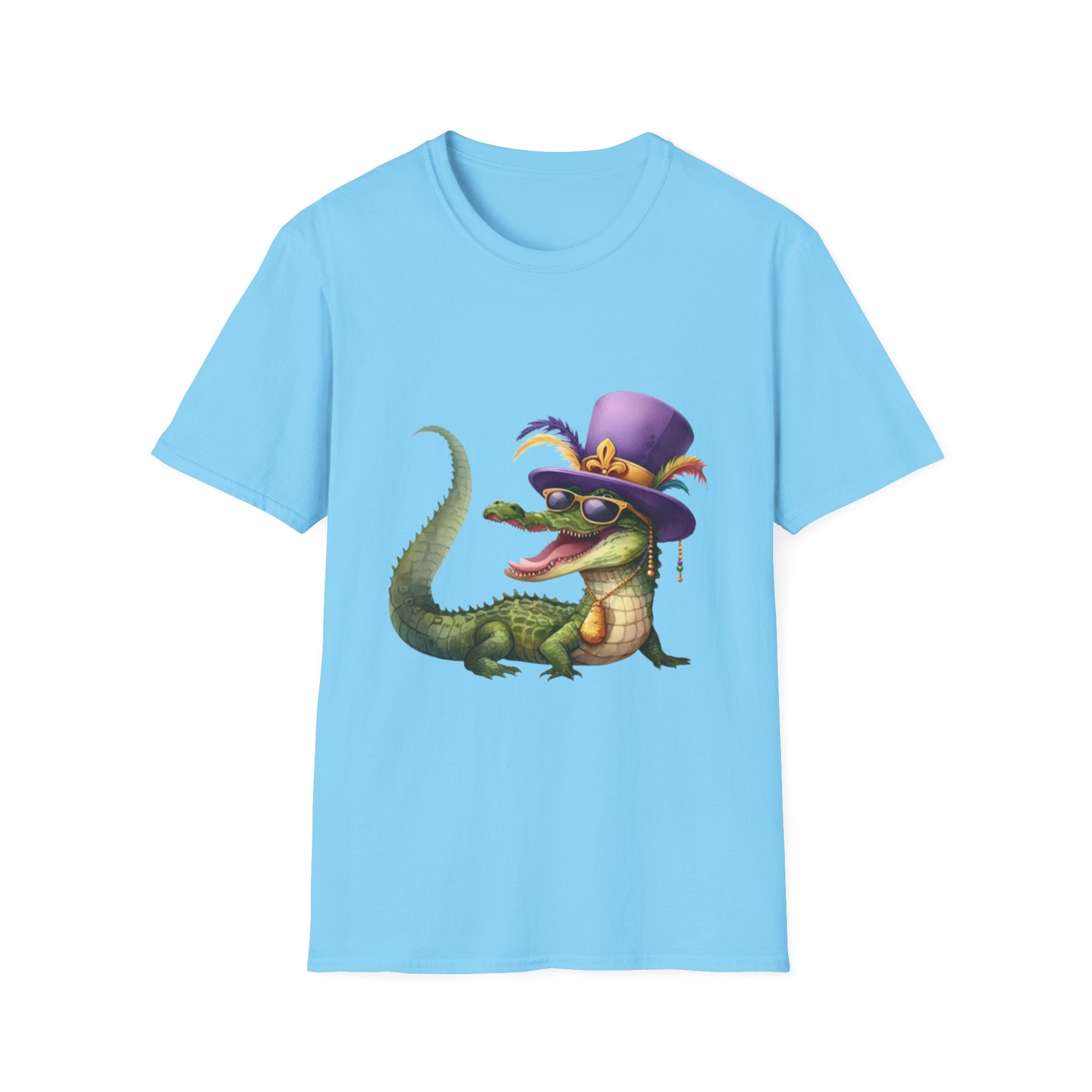 Mardi Gras Alligator Unisex Softstyle T-Shirt