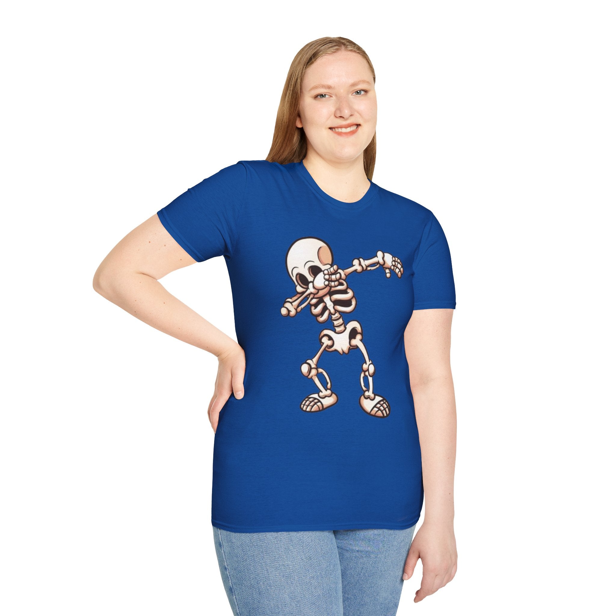 Dabbing Halloween Skeleton Unisex Softstyle T-Shirt